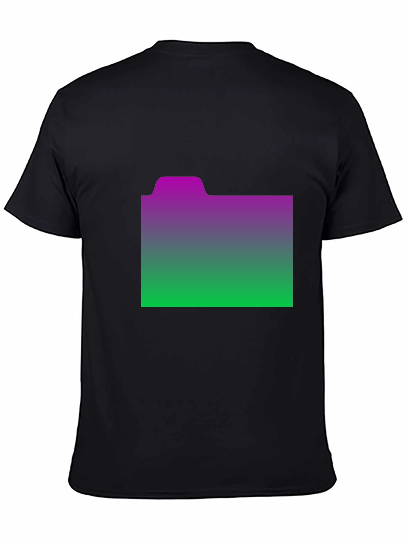 Gradient Folder Graphic Tee - Black