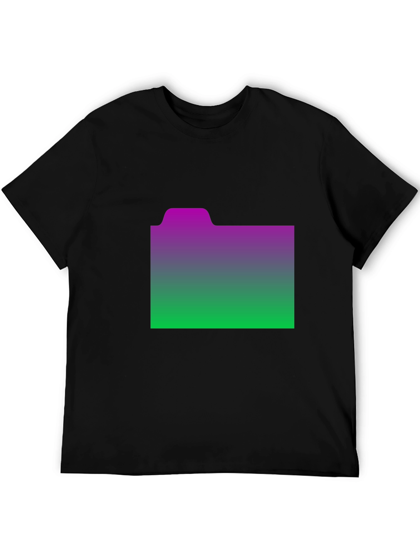 Gradient Folder Graphic Tee - Black