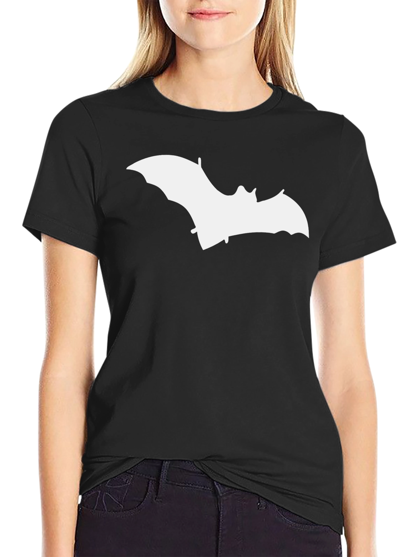 Bat Graphic Tee - Modern Style Black T-Shirt