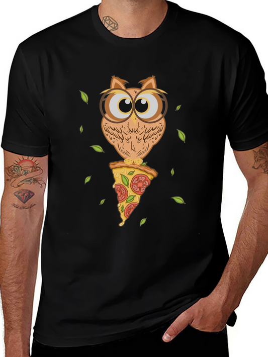 Owl Pizza Slice T-Shirt - Unique Graphic Tee