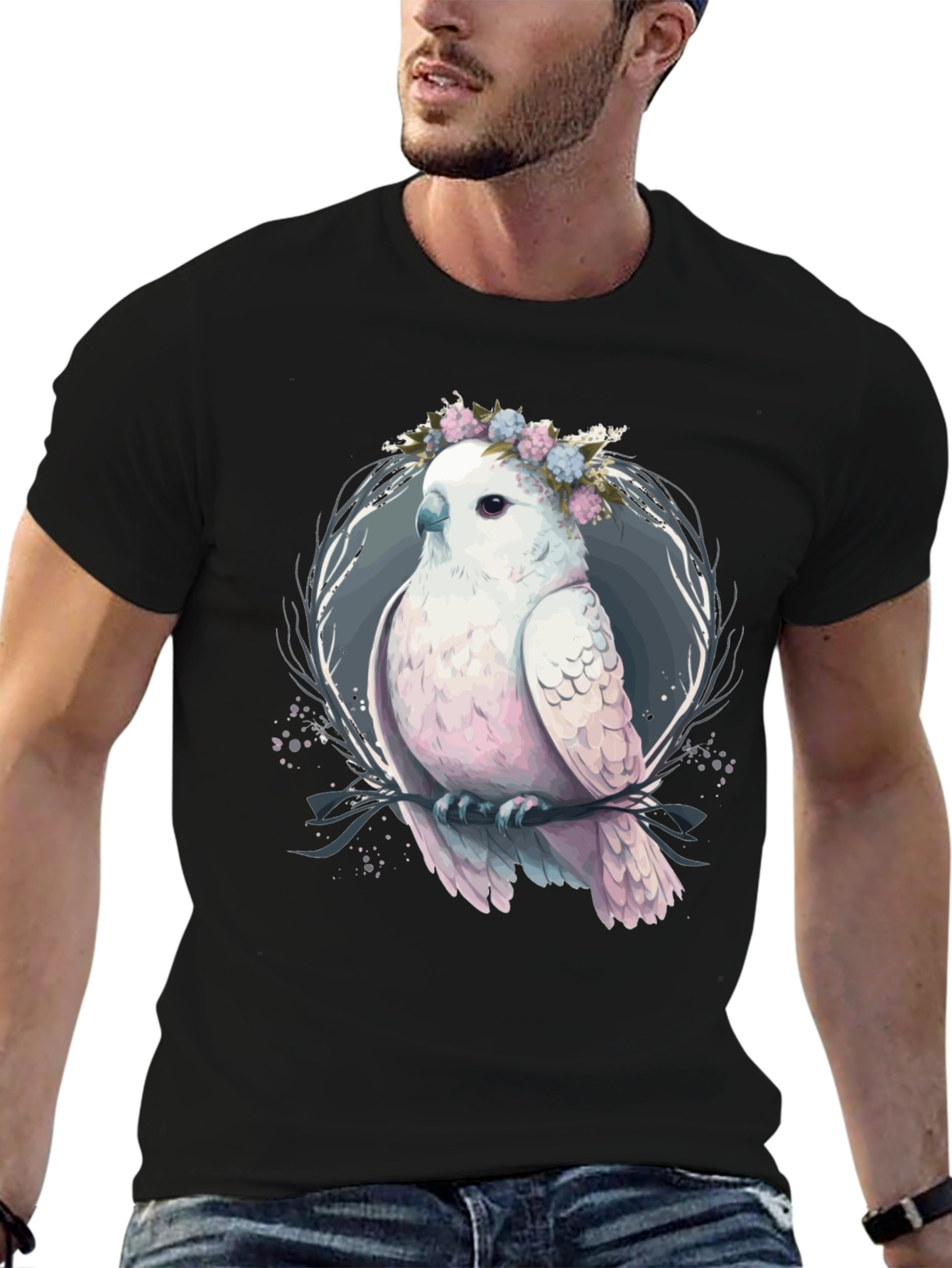 Floral Crown Cockatoo Graphic Tee