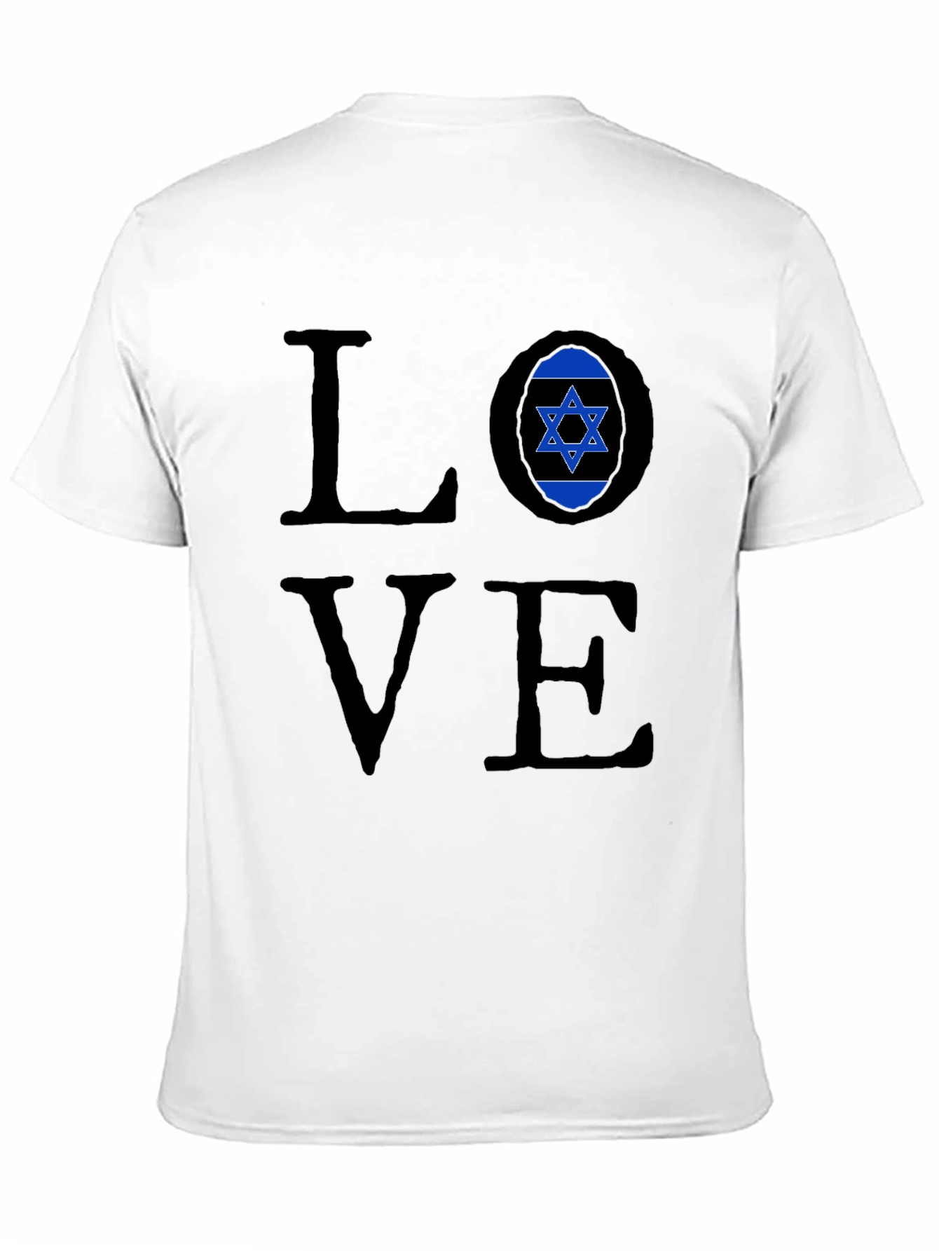 Love Israel Graphic Black T-Shirt