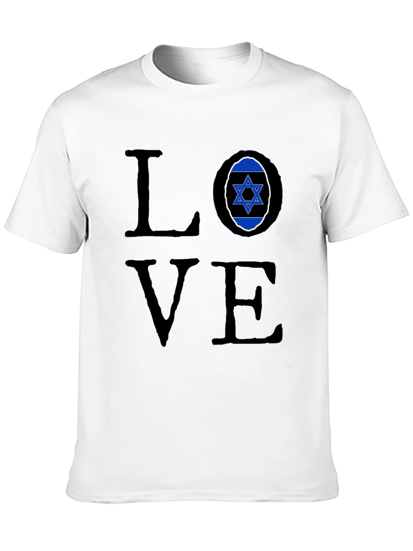 Love Israel Graphic Black T-Shirt