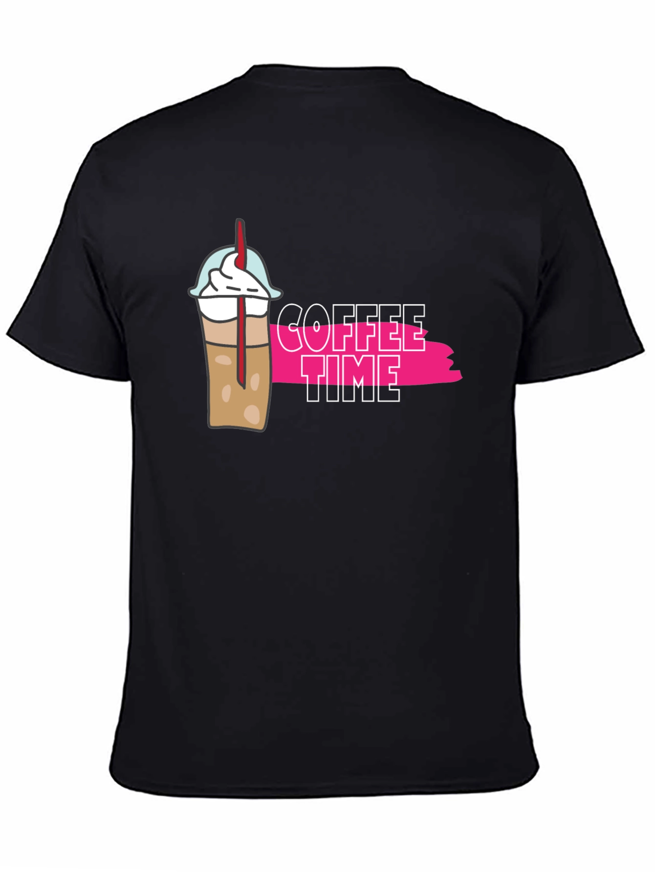 Coffee Time Graphic T-Shirt - Unisex Black Tee