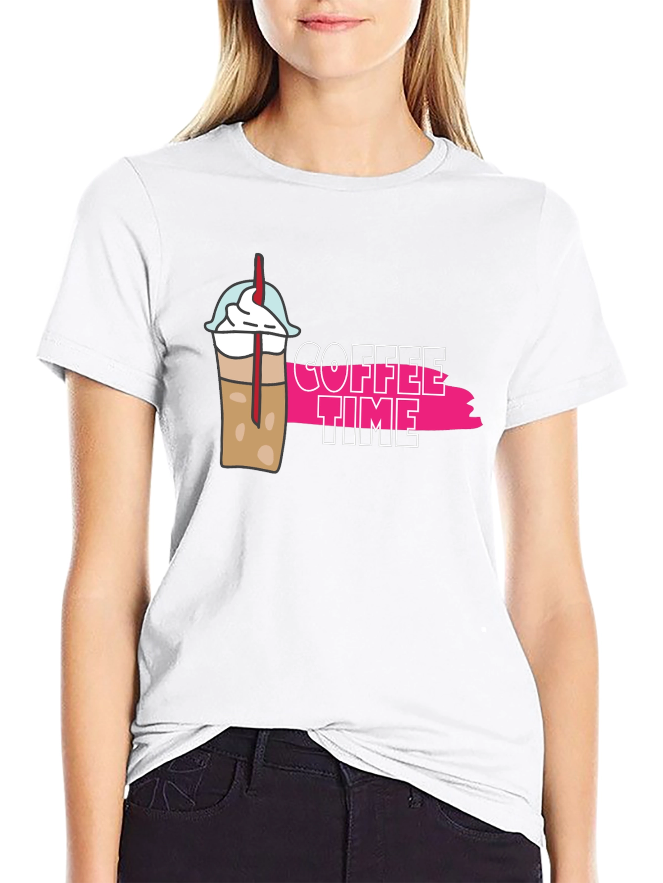 Coffee Time Graphic T-Shirt - Unisex Black Tee