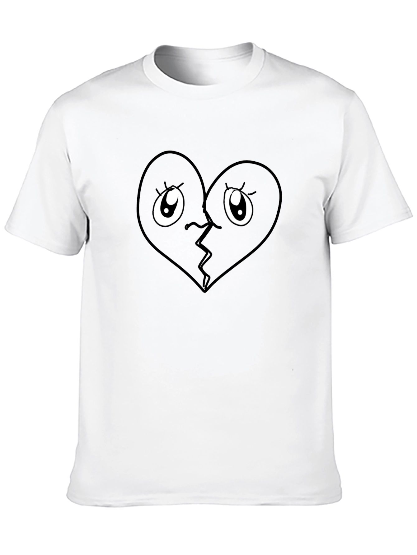 Broken Heart Eyes T-Shirt - Trendy Graphic Tee