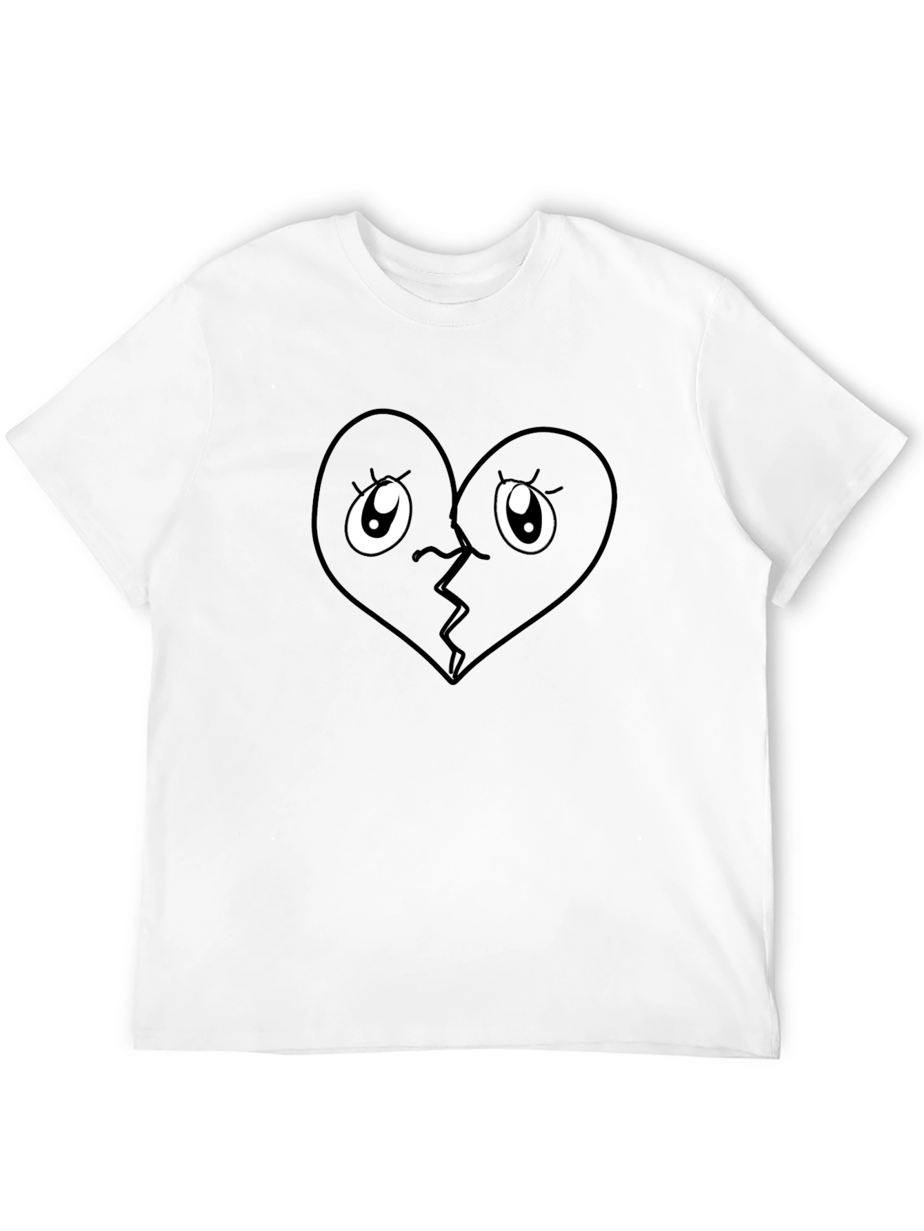 Broken Heart Eyes T-Shirt - Trendy Graphic Tee