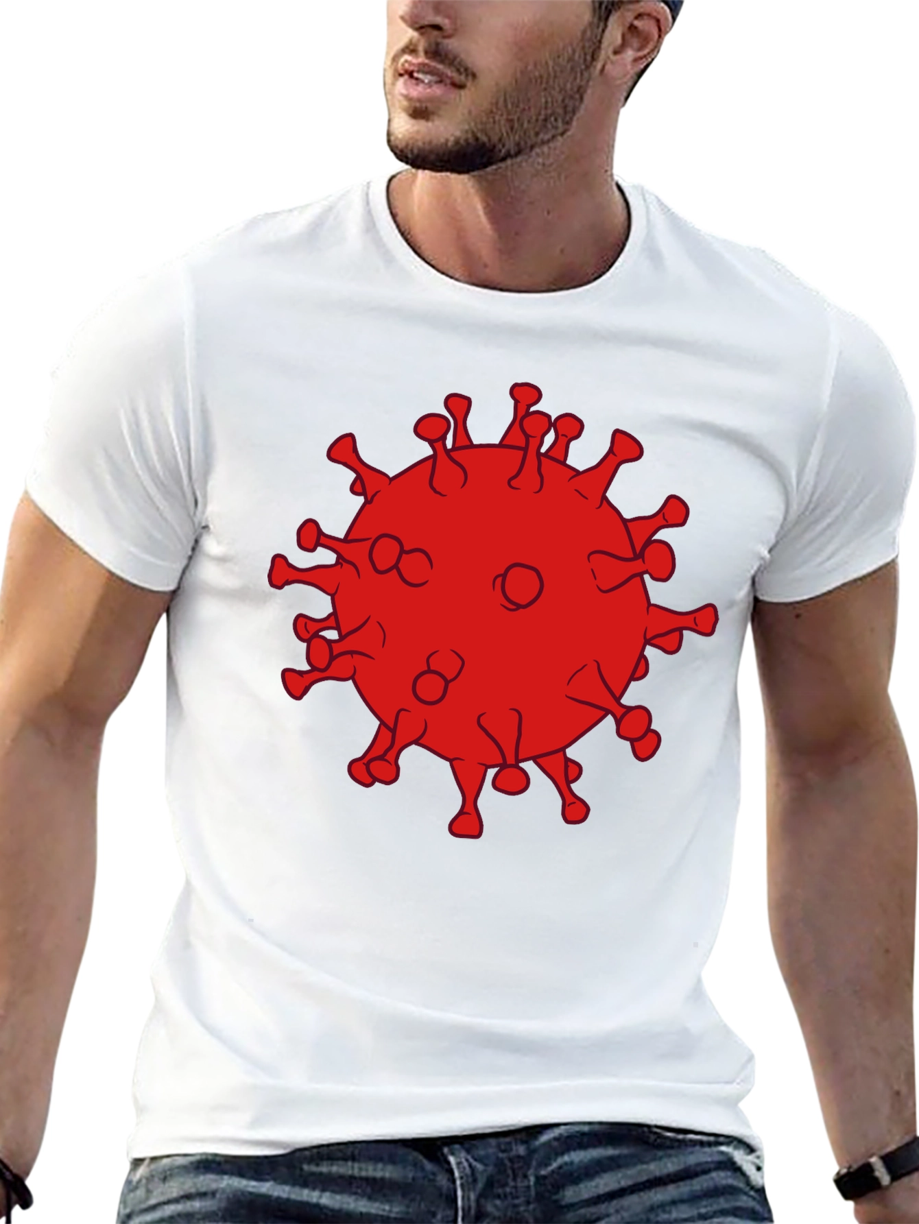 Corona Virus Graphic Black T-Shirt
