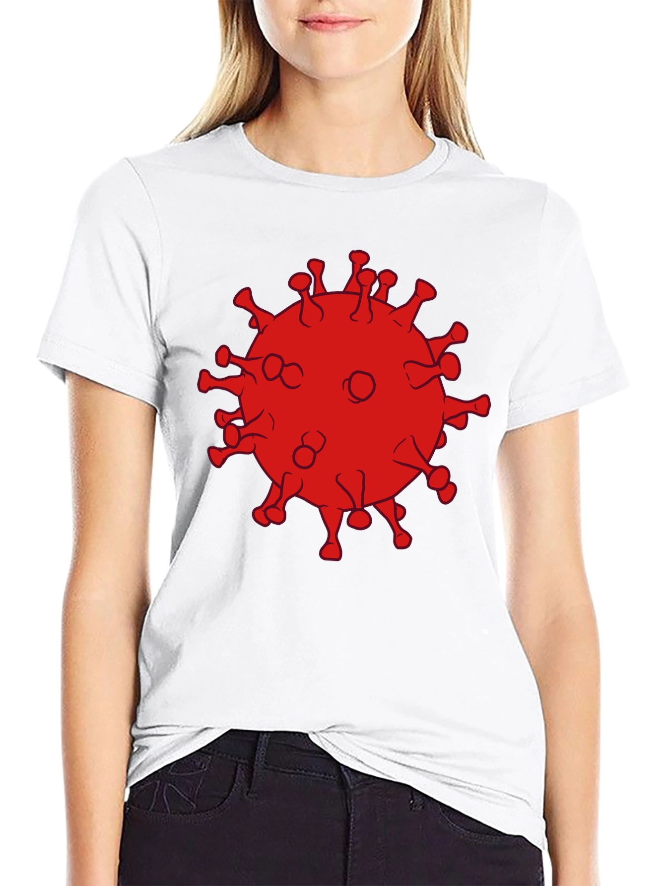 Corona Virus Graphic Black T-Shirt