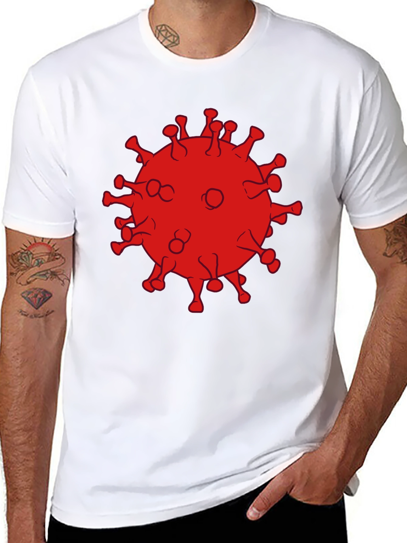 Corona Virus Graphic Black T-Shirt