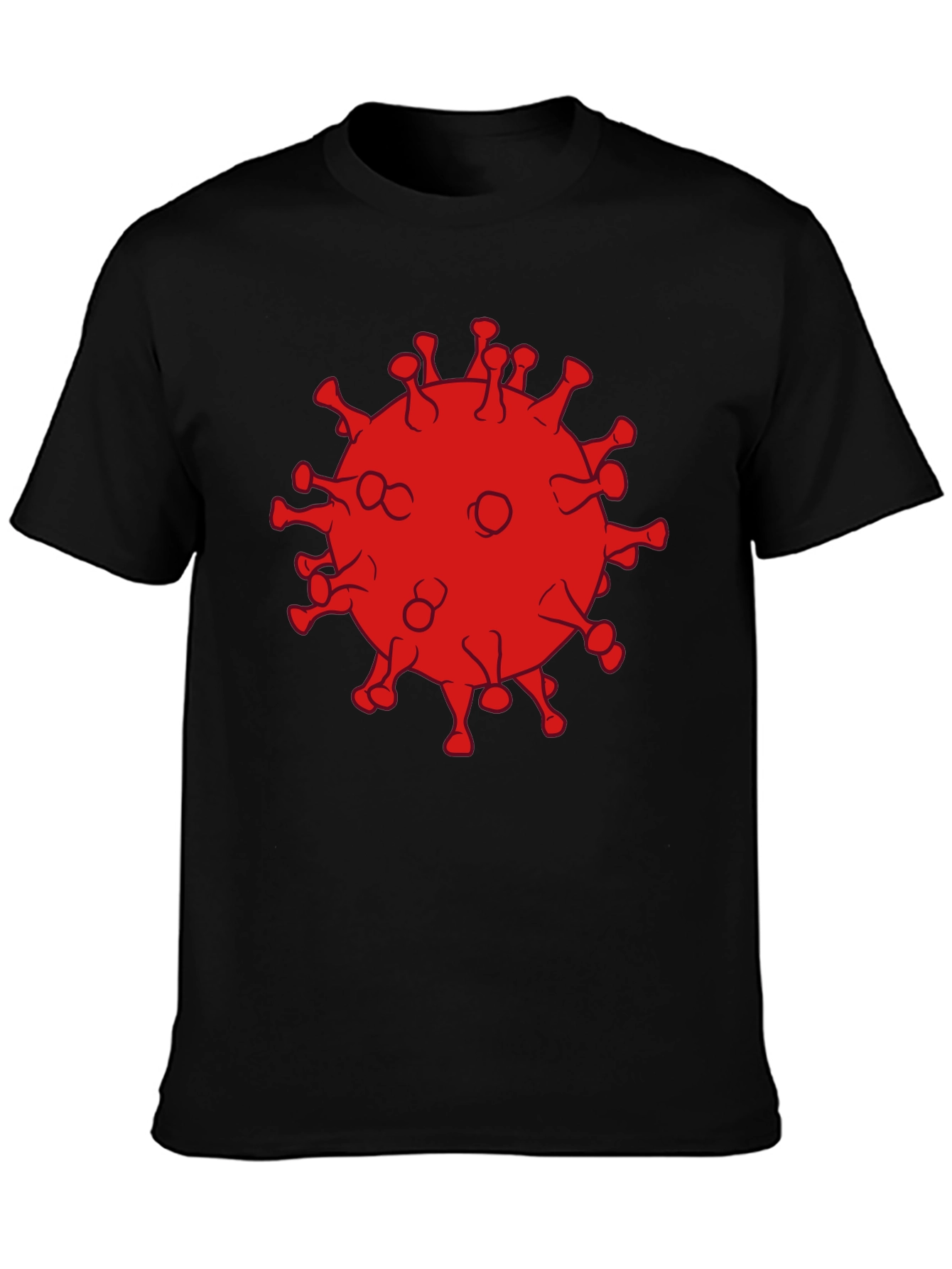 Corona Virus Graphic Black T-Shirt