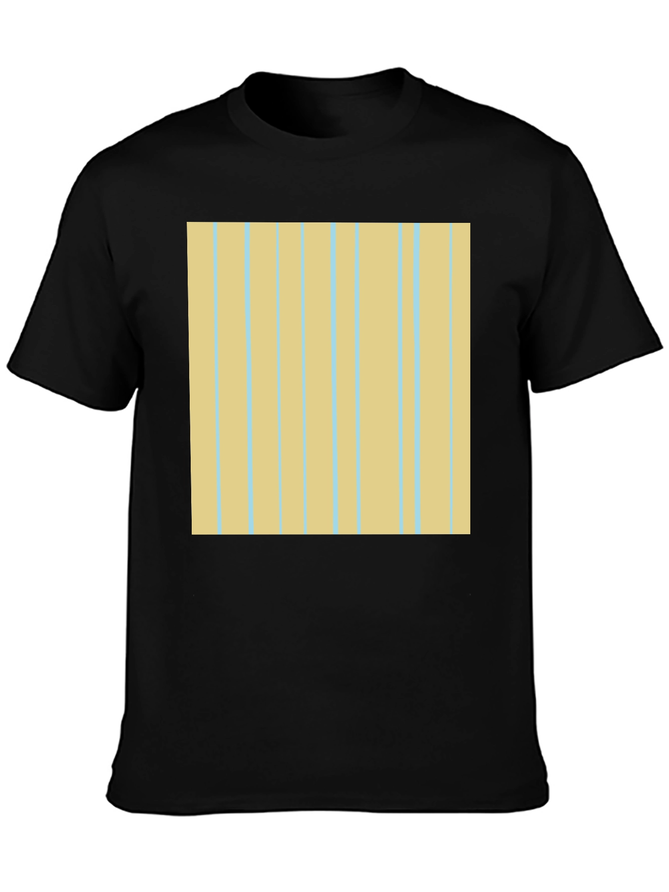 Striped Pattern Black Tee