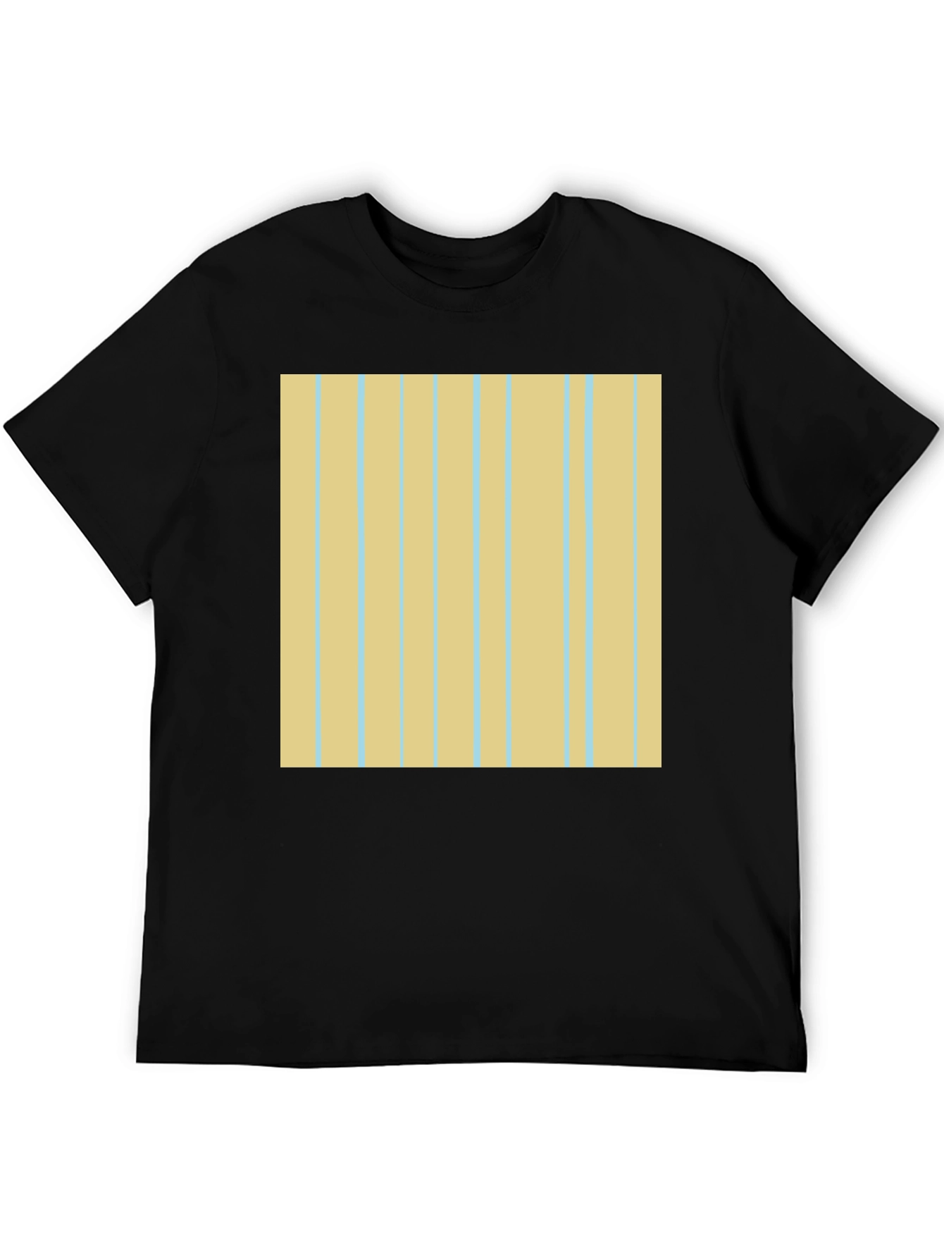 Striped Pattern Black Tee