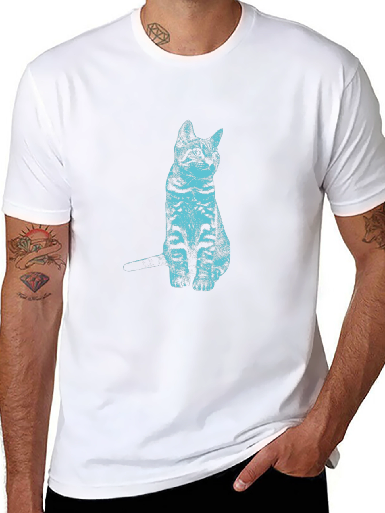 Cool Cat Graphic T-Shirt - Black