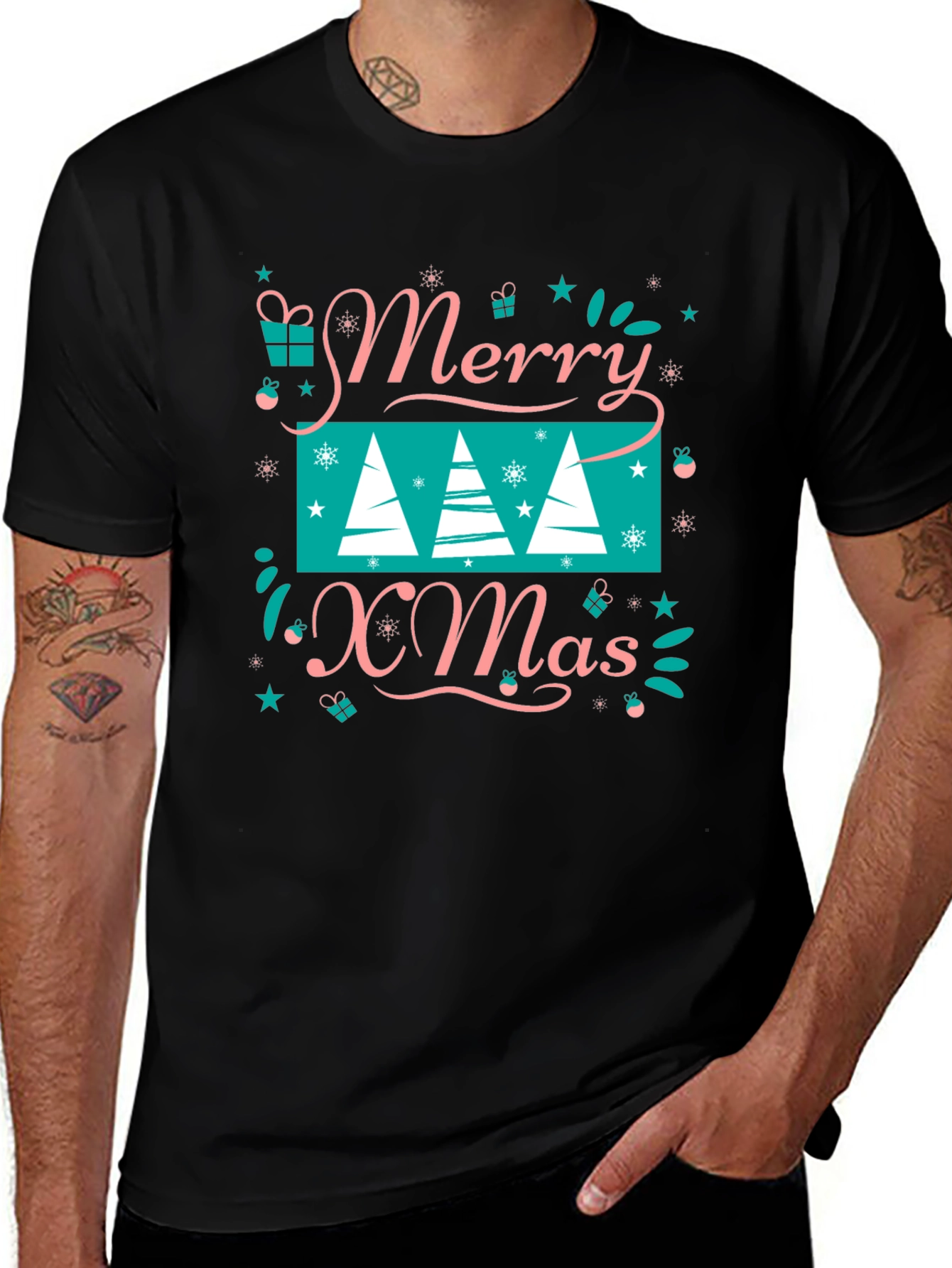 Festive Merry Xmas Graphic Tee - Holiday Style!