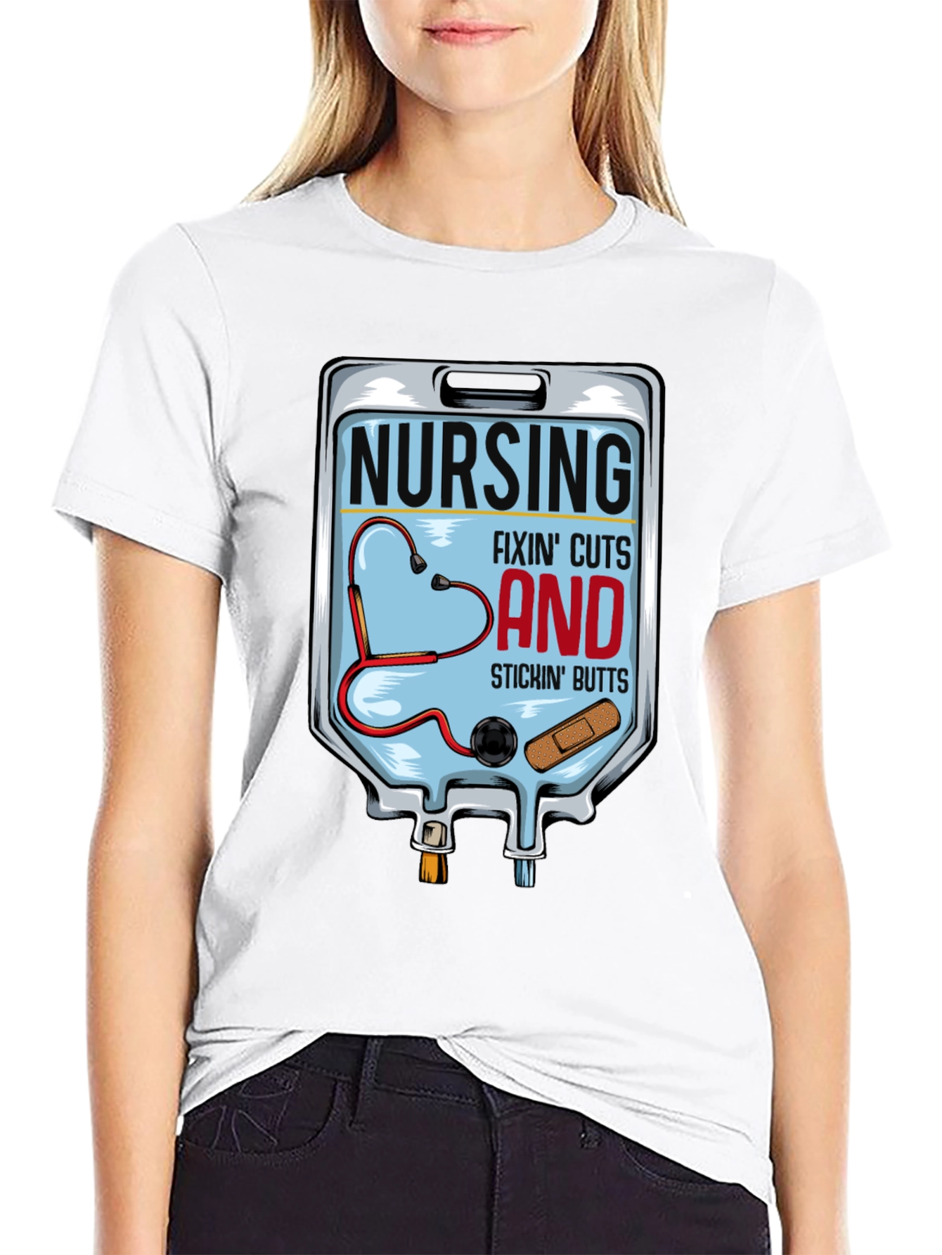 Nursing Fixin Cuts and Stickin Butts T-Shirt
