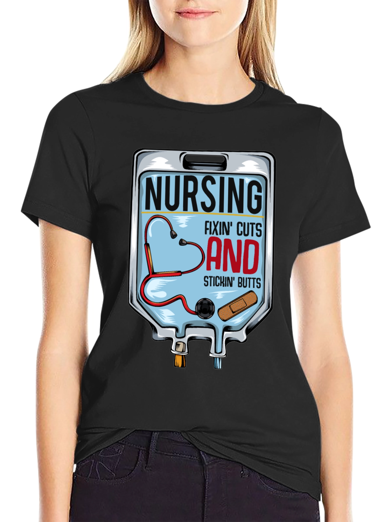 Nursing Fixin Cuts and Stickin Butts T-Shirt