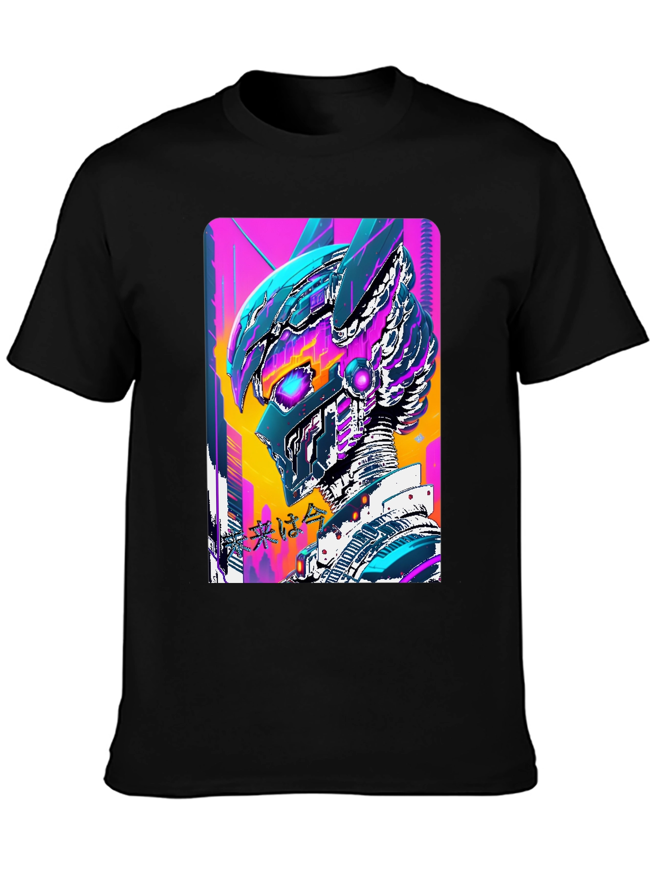 Cyberpunk Robot T-Shirt - Black