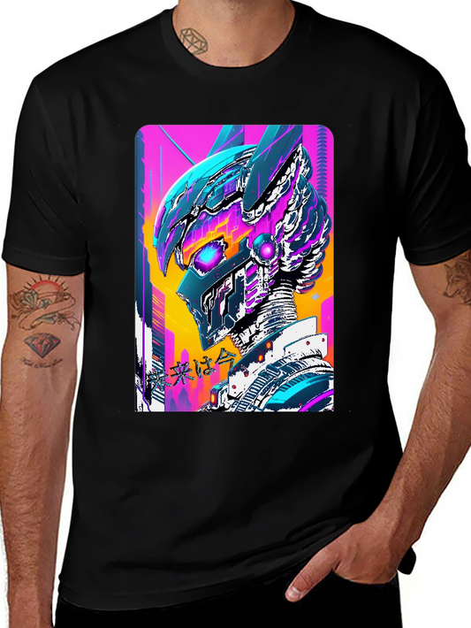 Cyberpunk Robot T-Shirt - Black