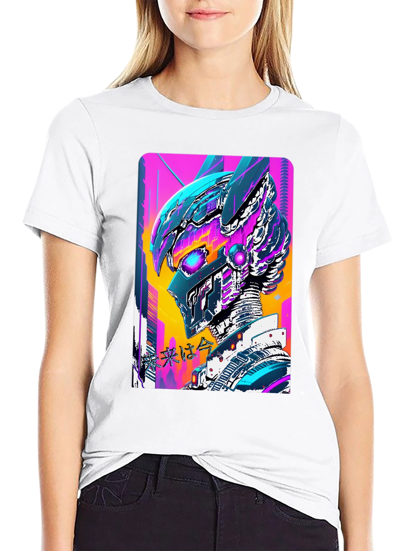 Cyberpunk Robot T-Shirt - Black