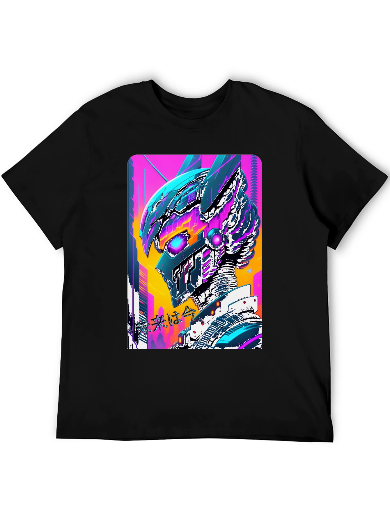 Cyberpunk Robot T-Shirt - Black