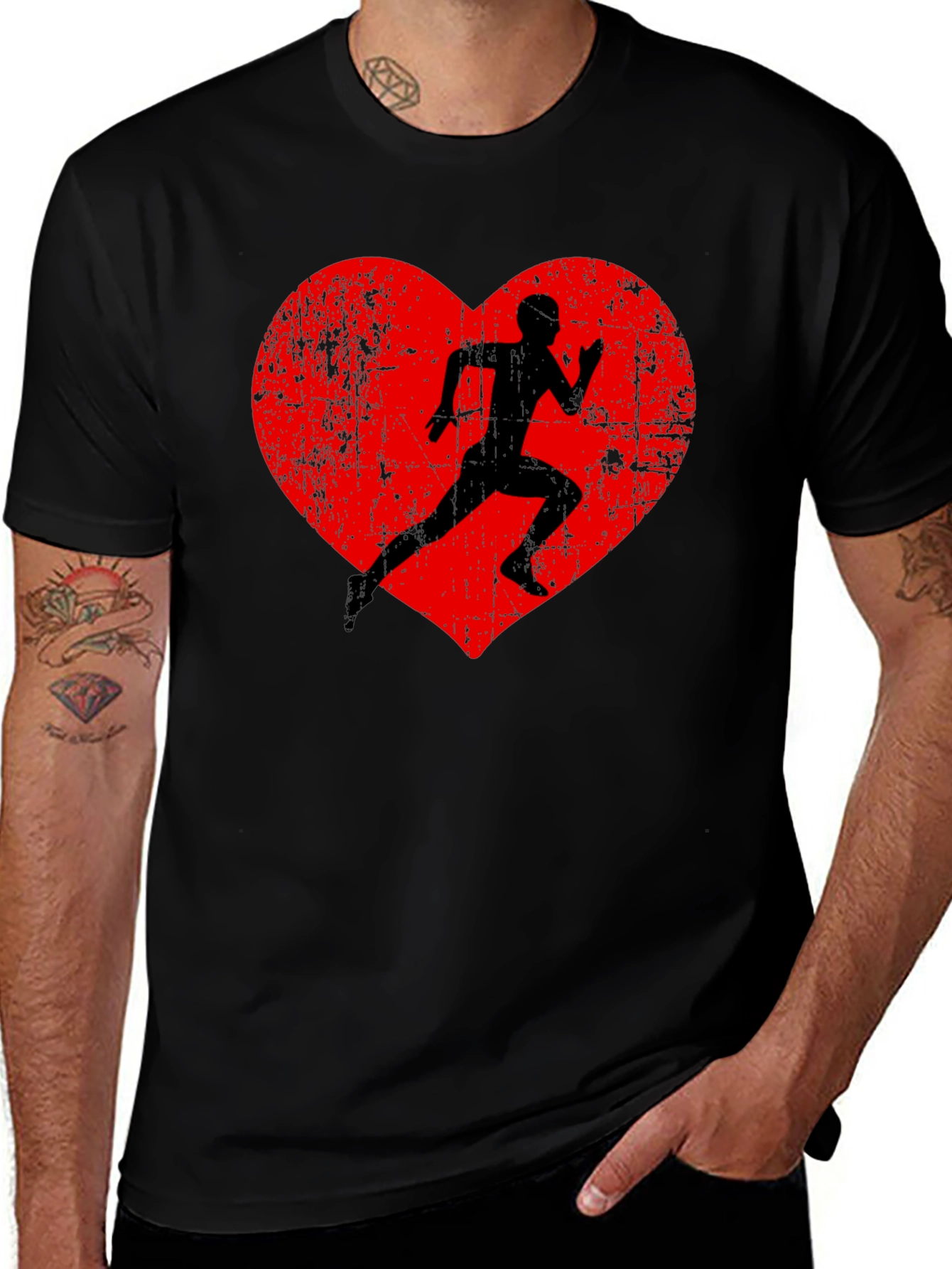 Runner Heart Graphic T-Shirt