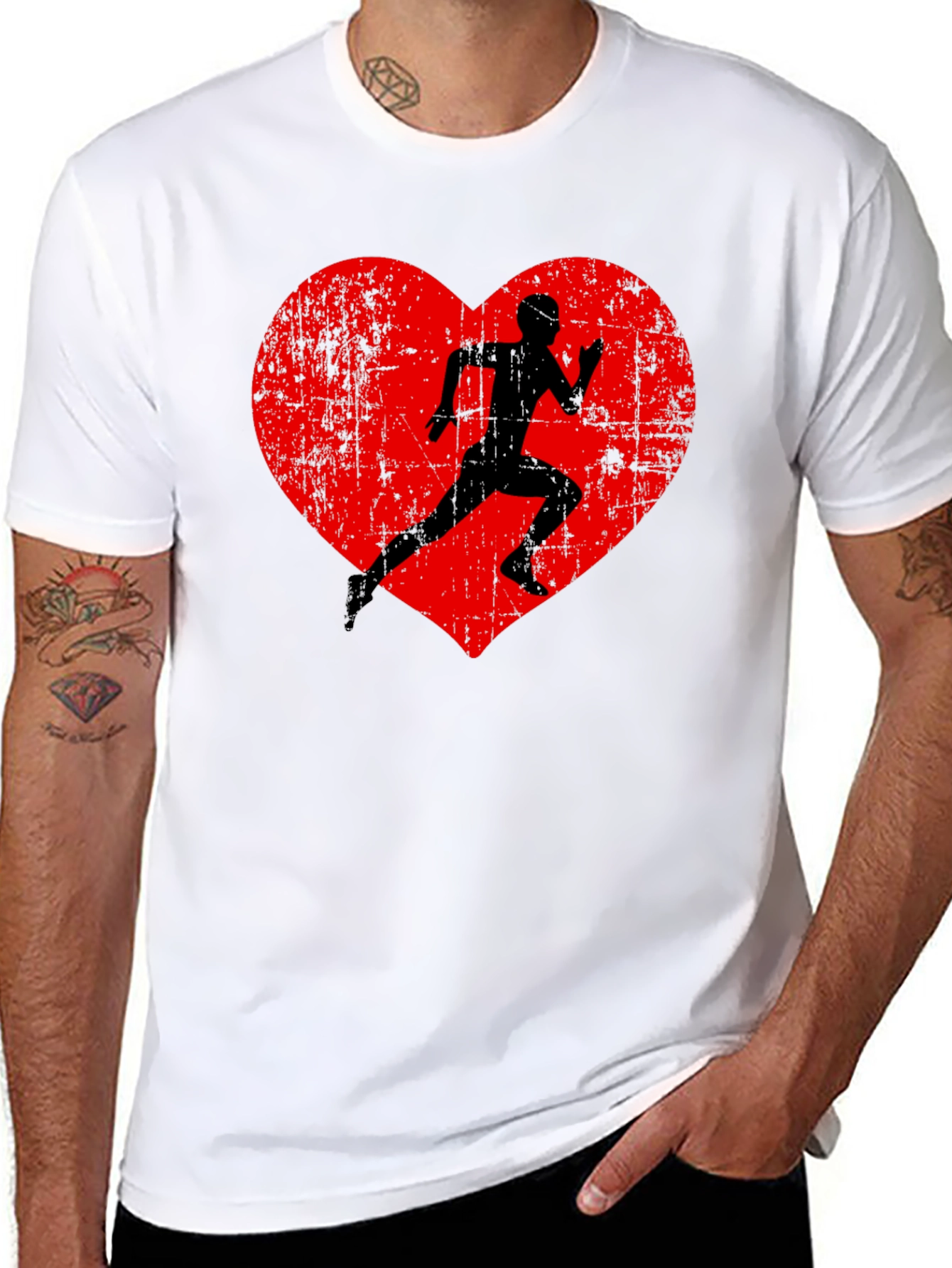 Runner Heart Graphic T-Shirt