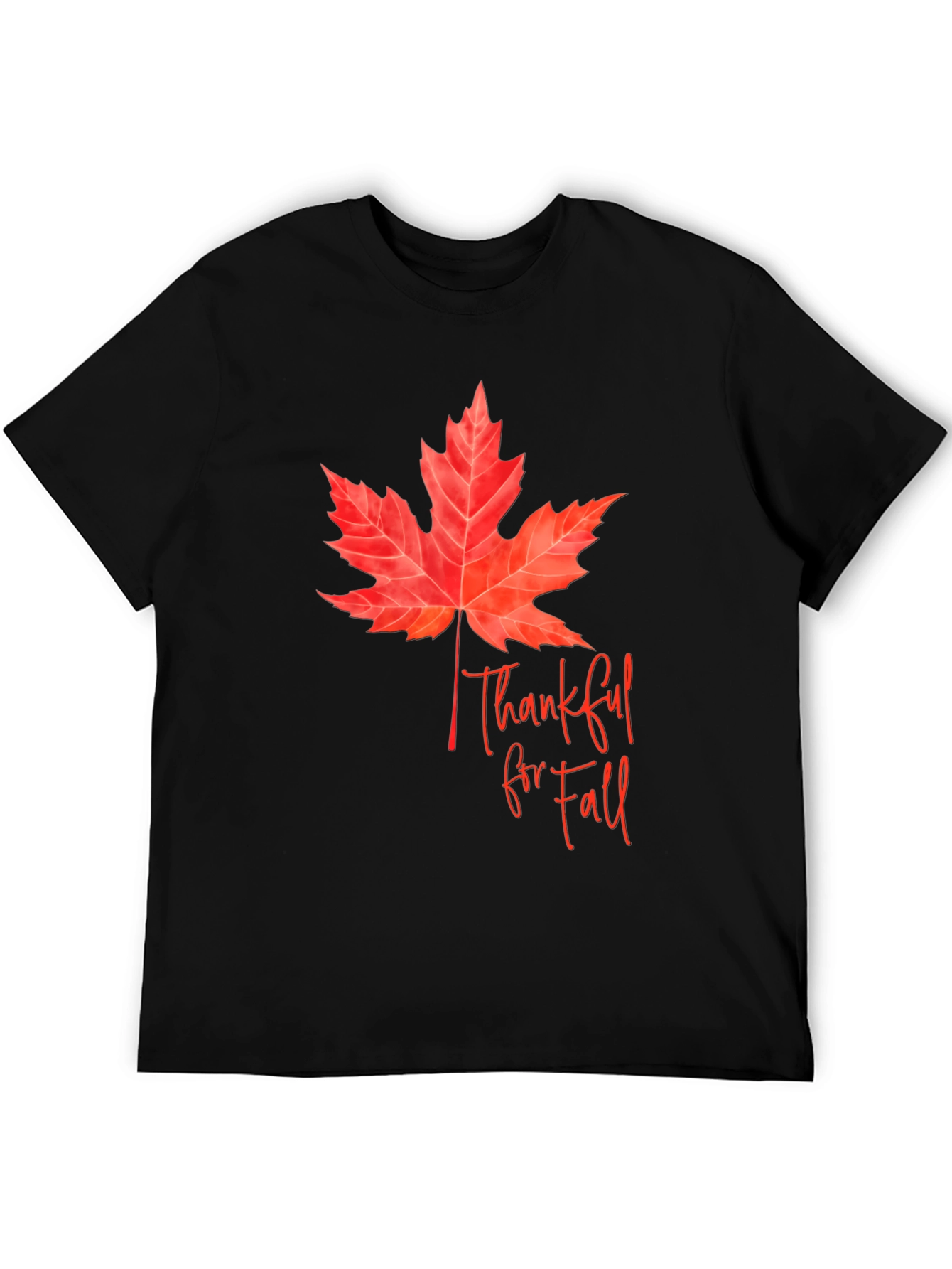 Thankful for Fall Black T-Shirt
