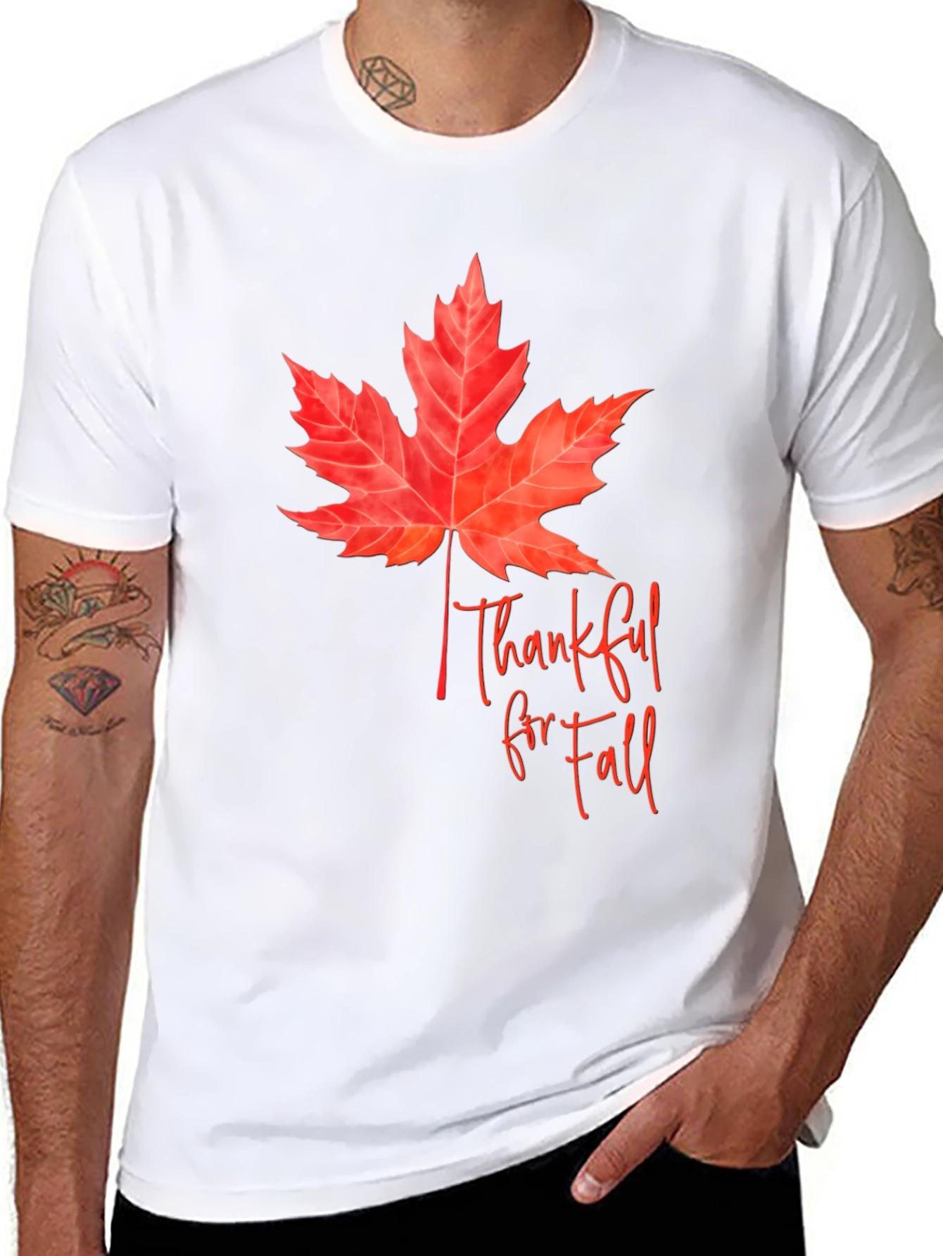 Thankful for Fall Black T-Shirt