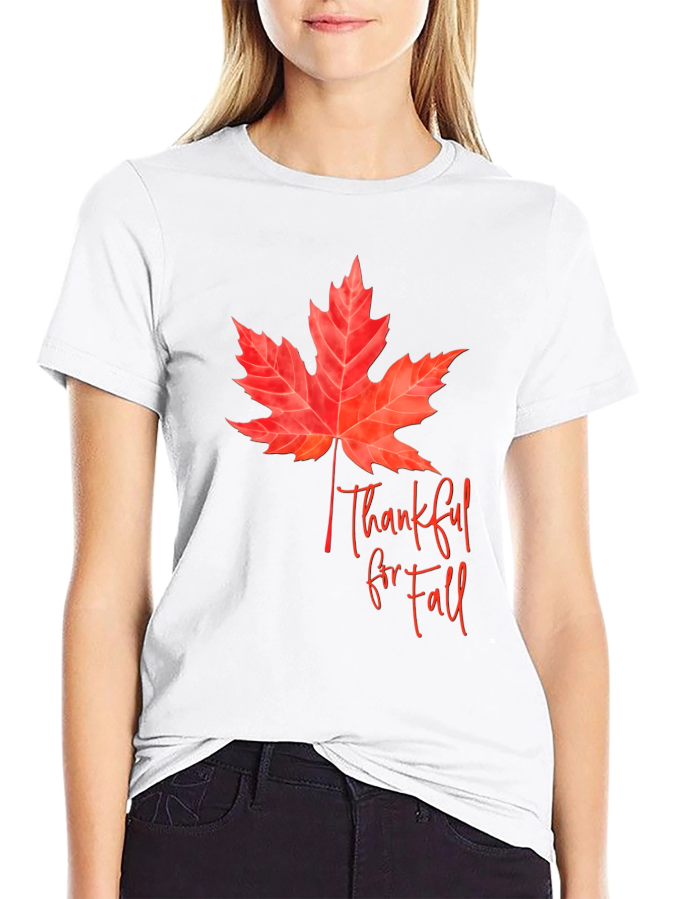 Thankful for Fall Black T-Shirt
