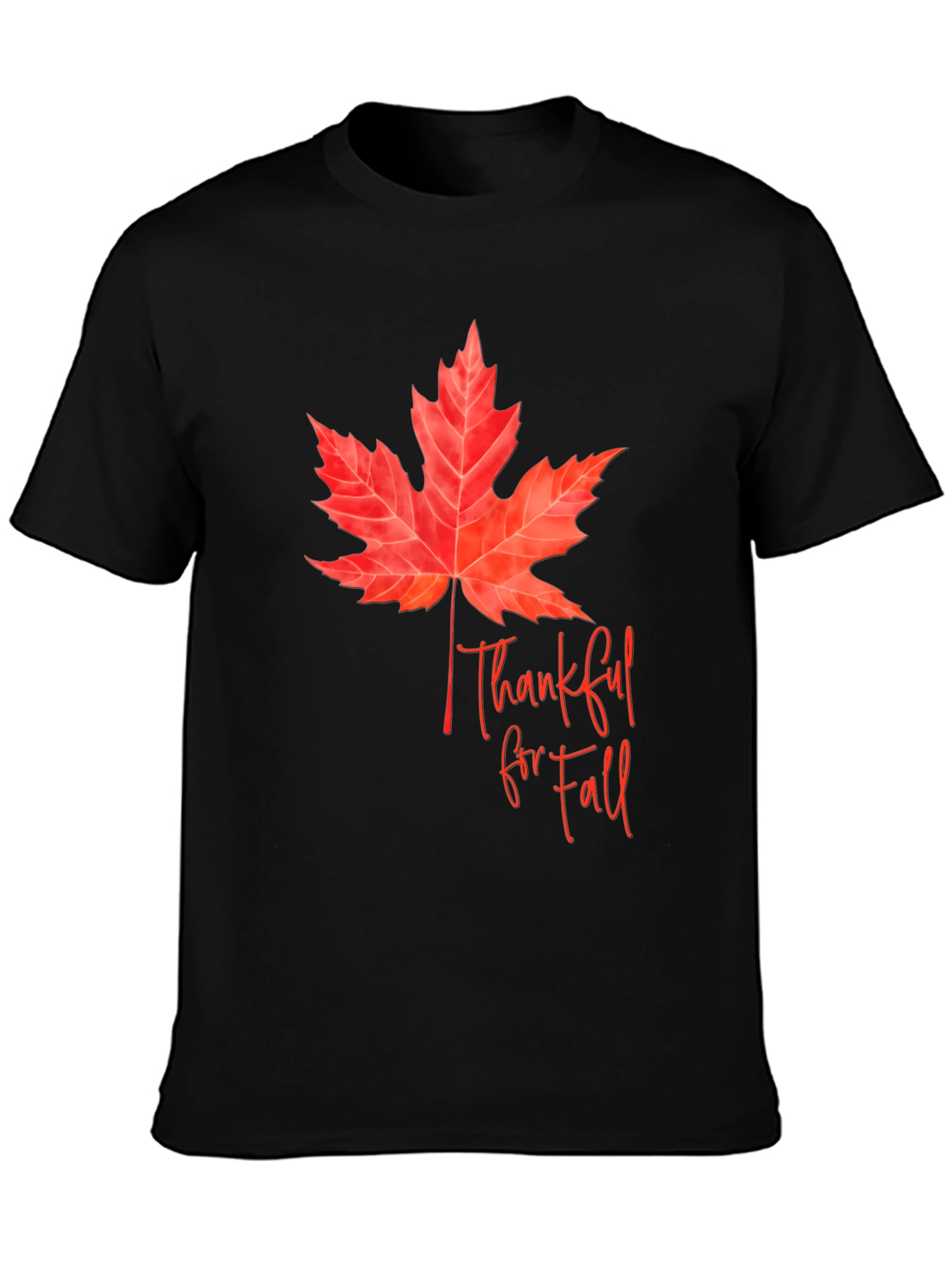 Thankful for Fall Black T-Shirt