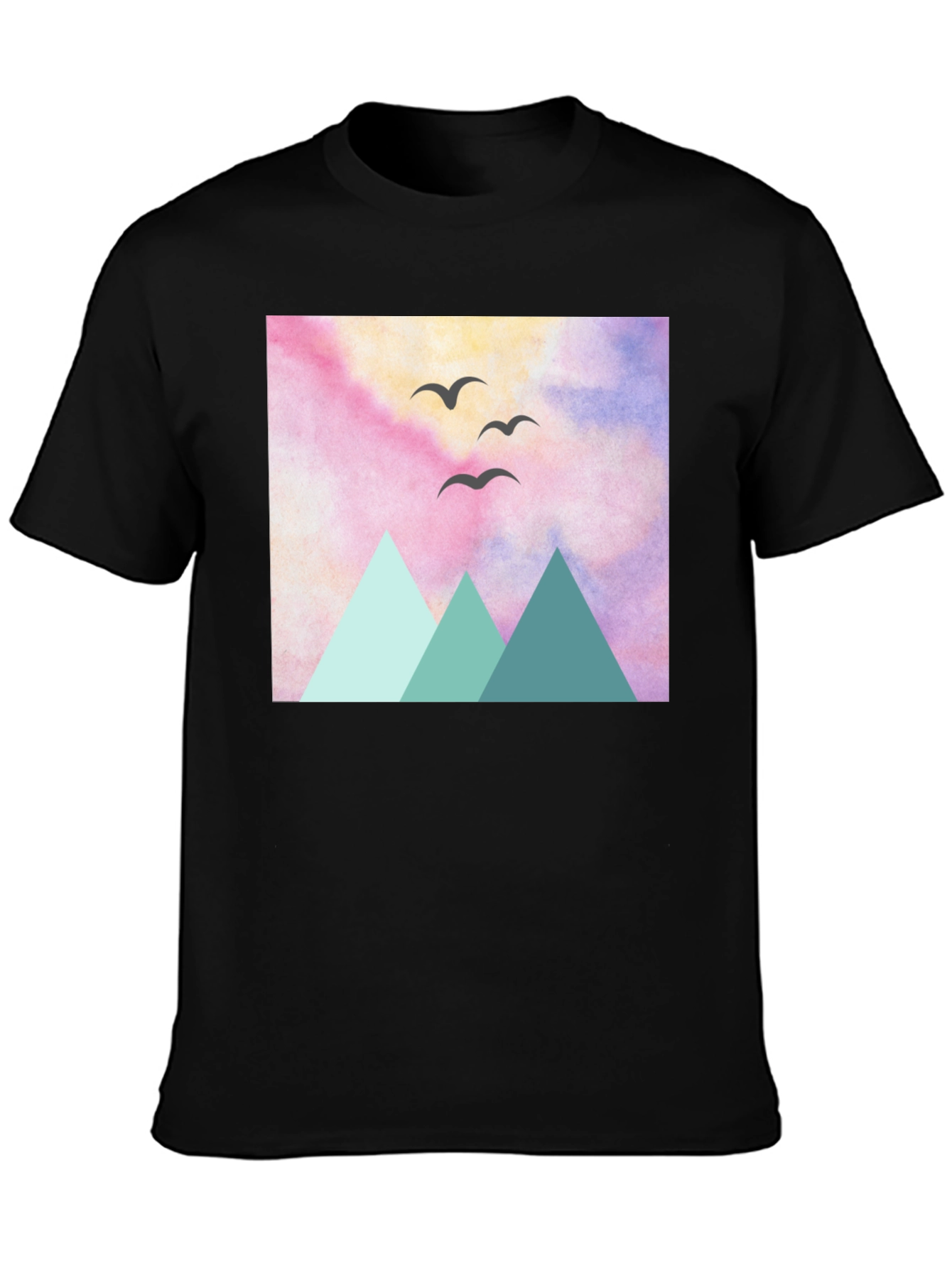 Mountain Birds Graphic Tee - Nature Inspired Design