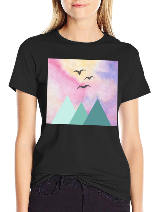 Mountain Birds Graphic Tee - Nature Inspired Design