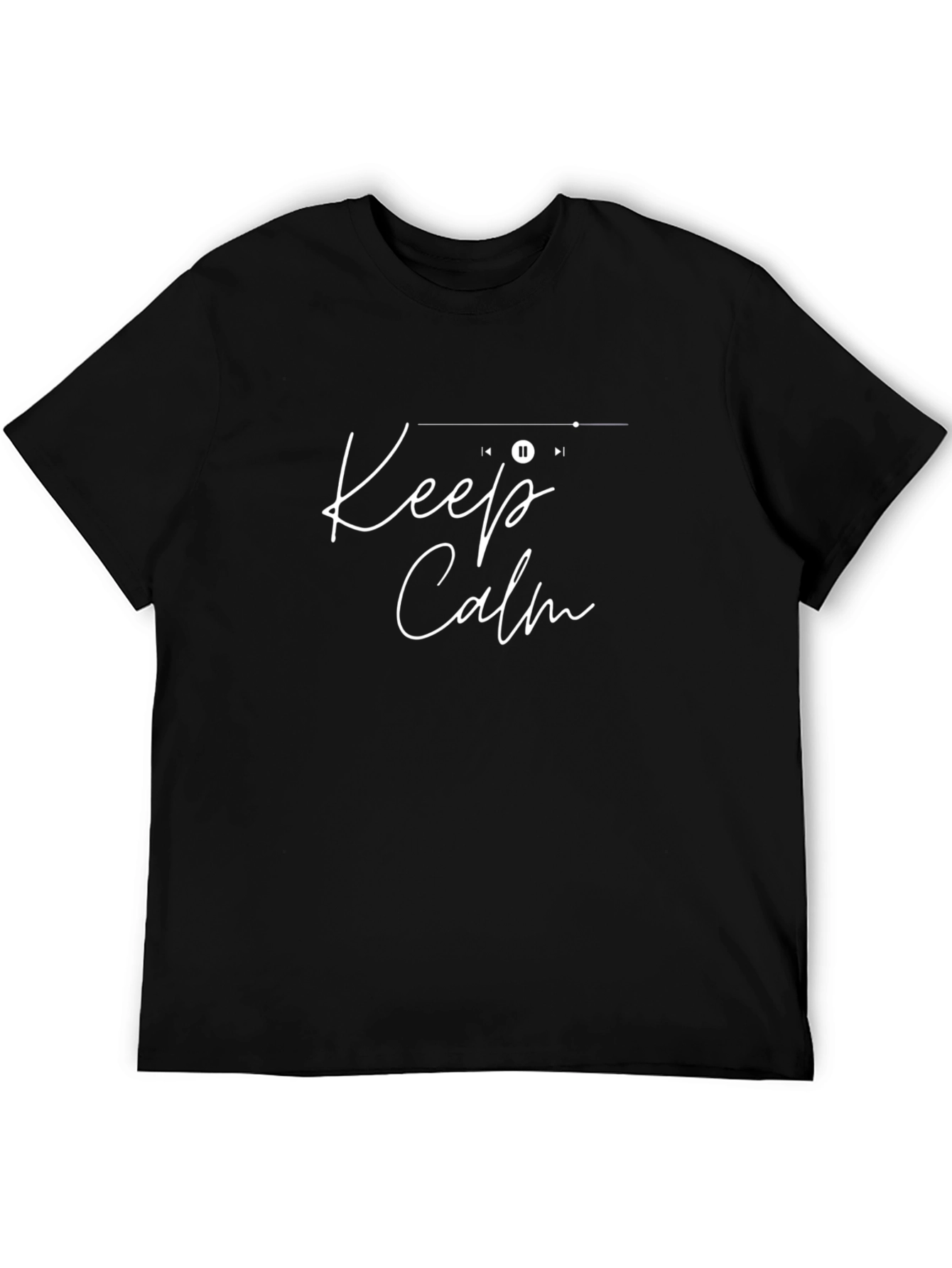 Keep Calm Mens Black Graphic Tee