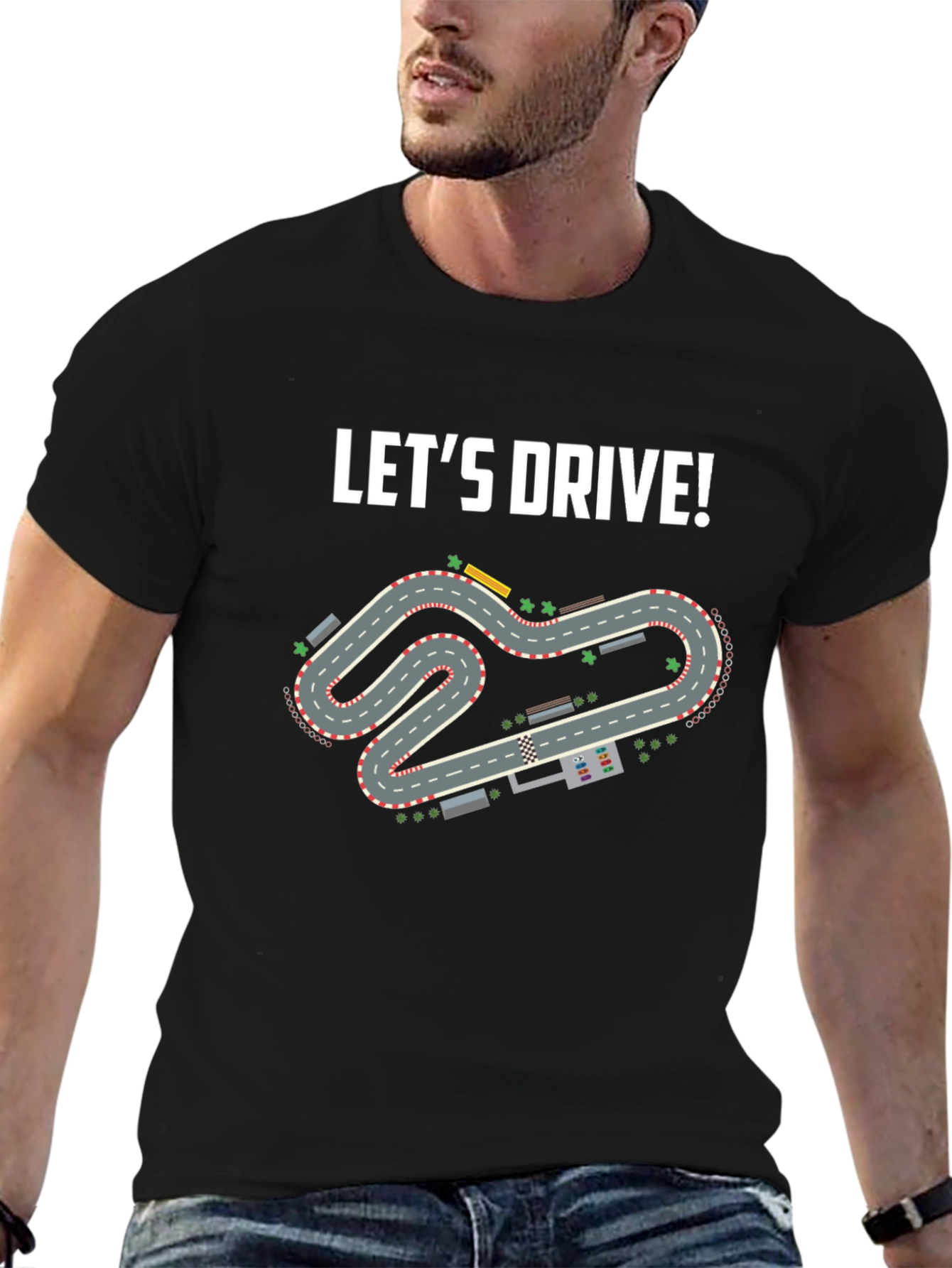 Lets Drive Race Track Graphic Tee