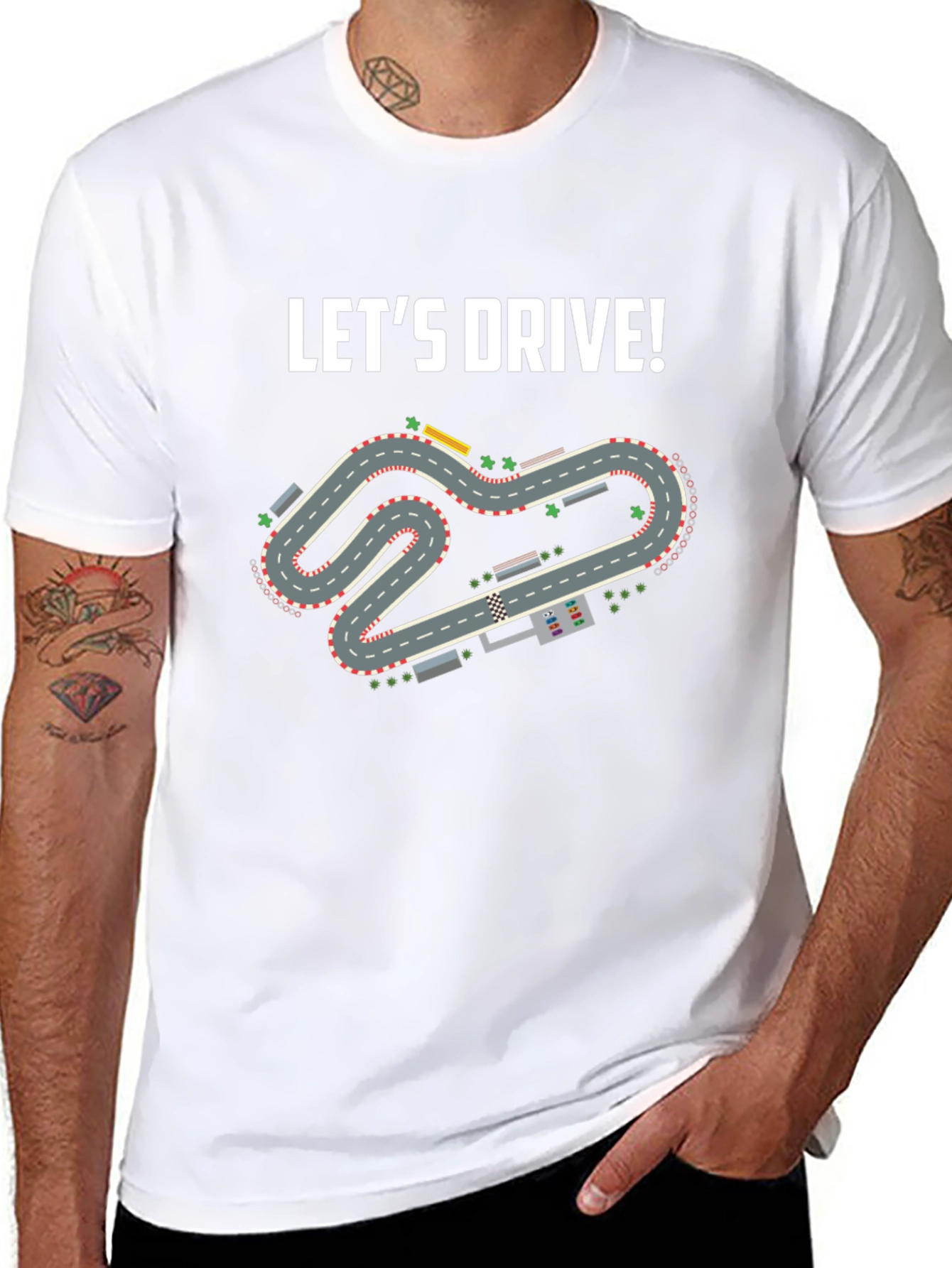 Lets Drive Race Track Graphic Tee