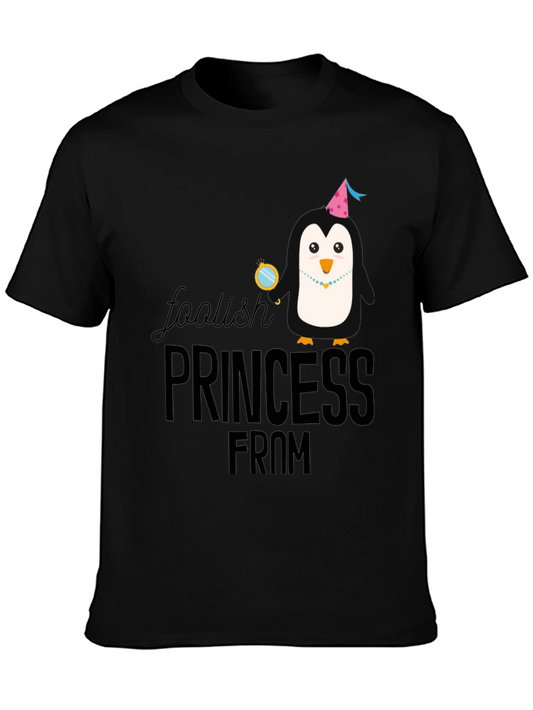 Foolish Princess Penguin T-Shirt - Unique Graphic Tee