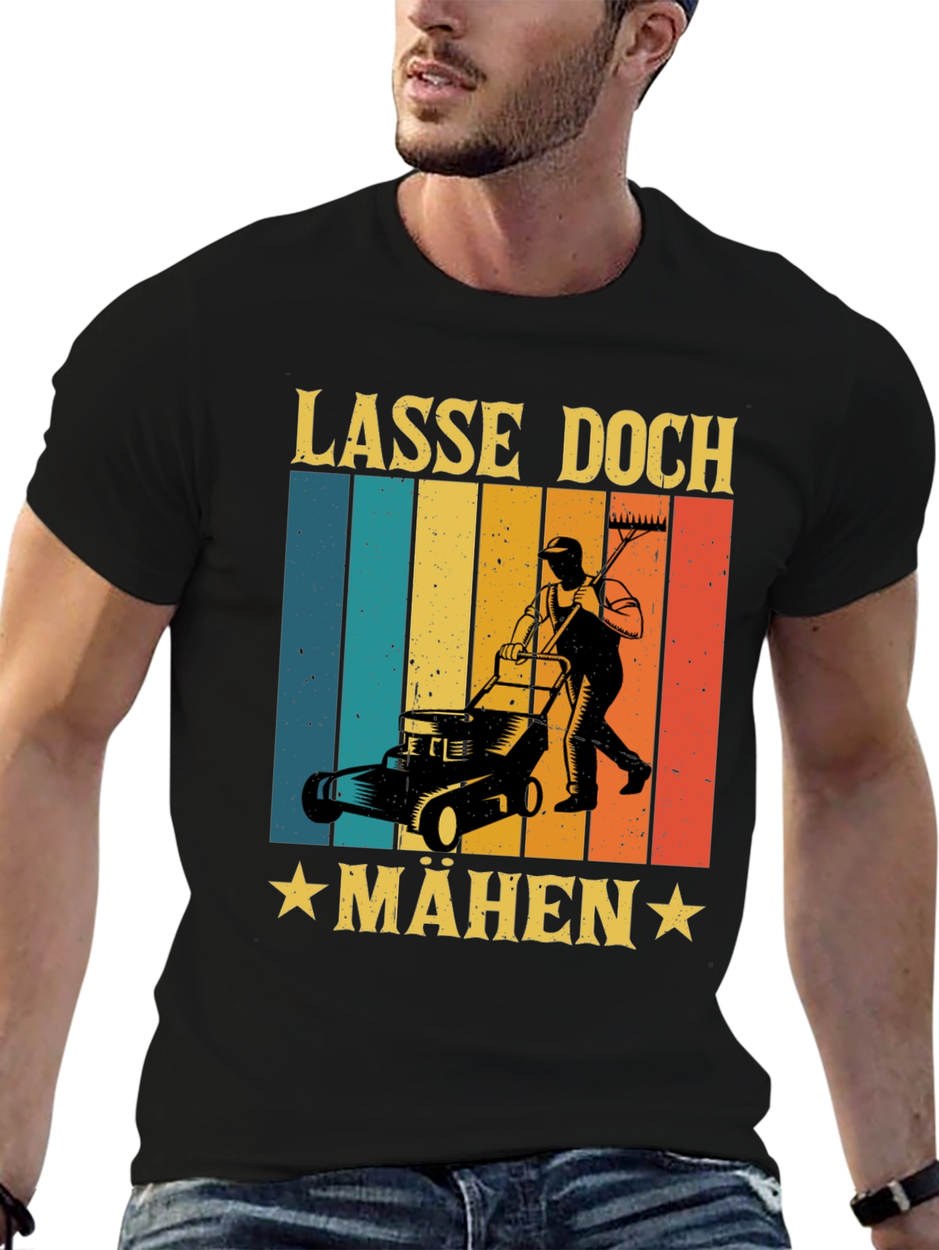 Lasse Doch Mähen Funny Lawn Mower T-Shirt
