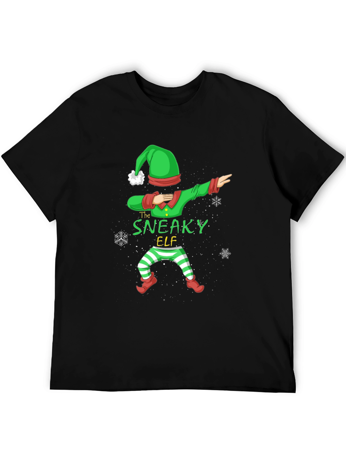Sneaky Elf Dabbing Christmas T-Shirt