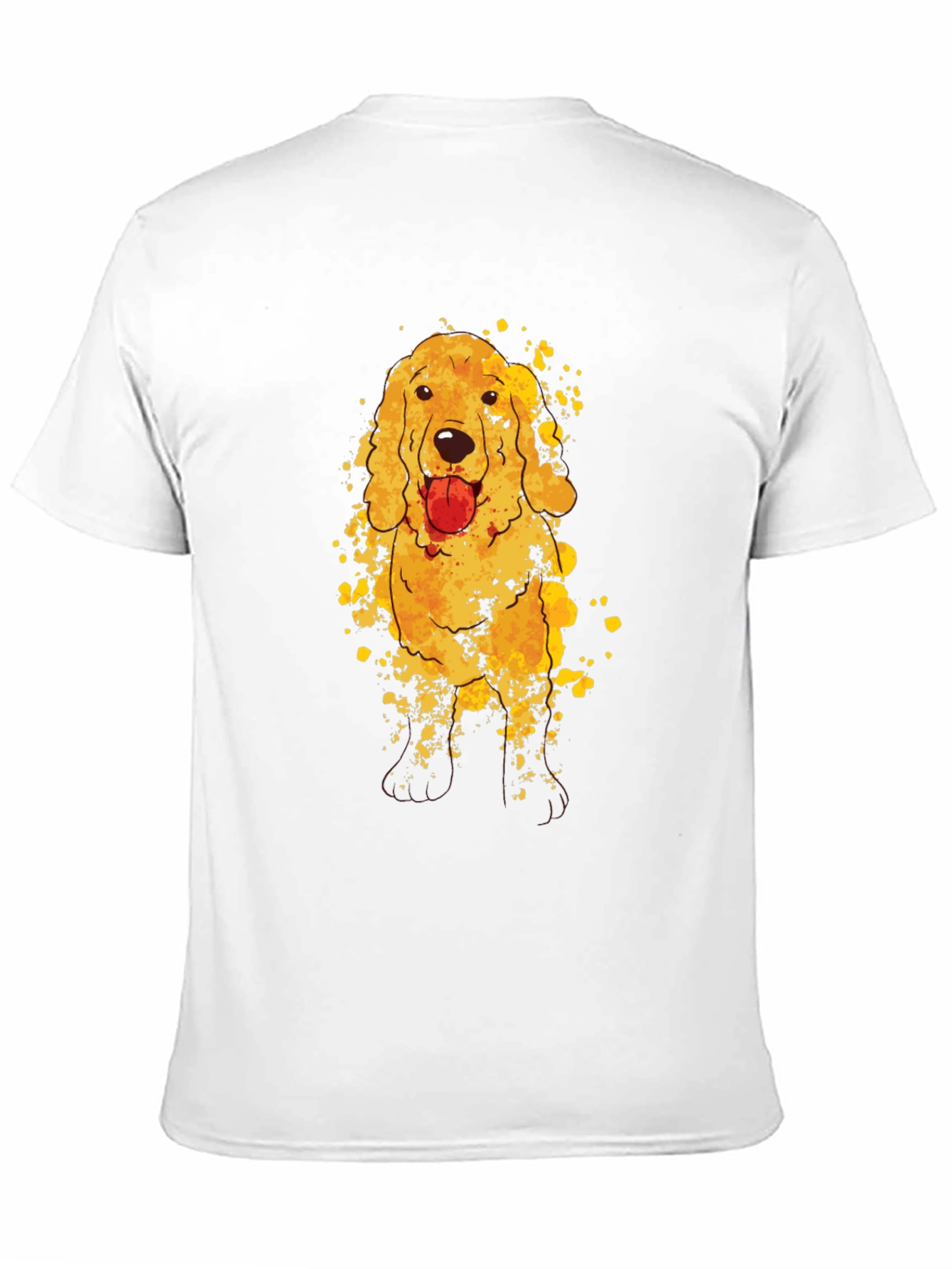 Golden Retriever Dog Graphic Black T-Shirt