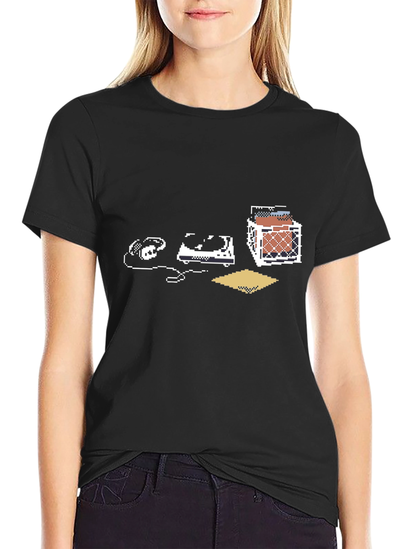 8-Bit DJ Graphic Tee - Retro Music Lover Shirt
