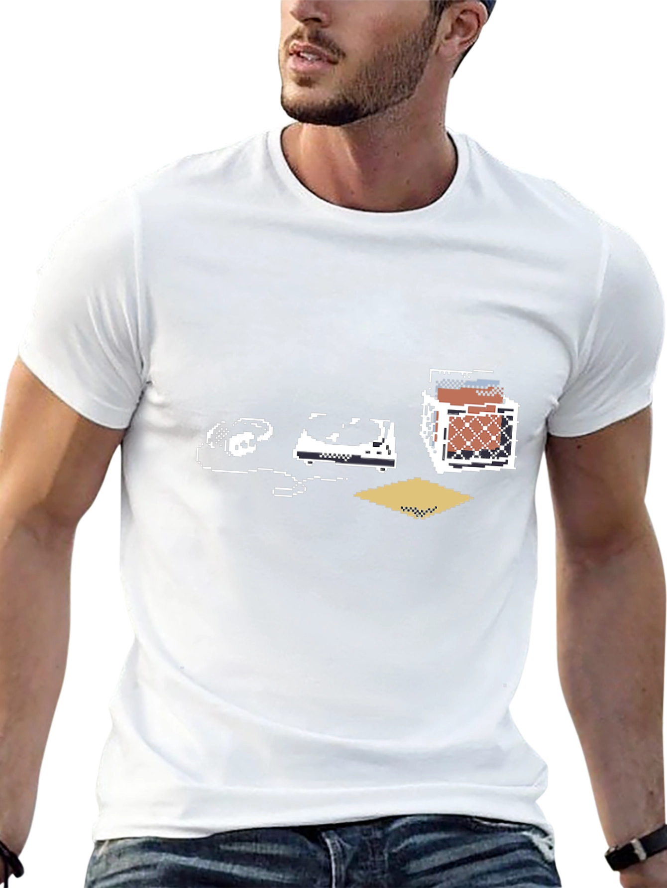 8-Bit DJ Graphic Tee - Retro Music Lover Shirt