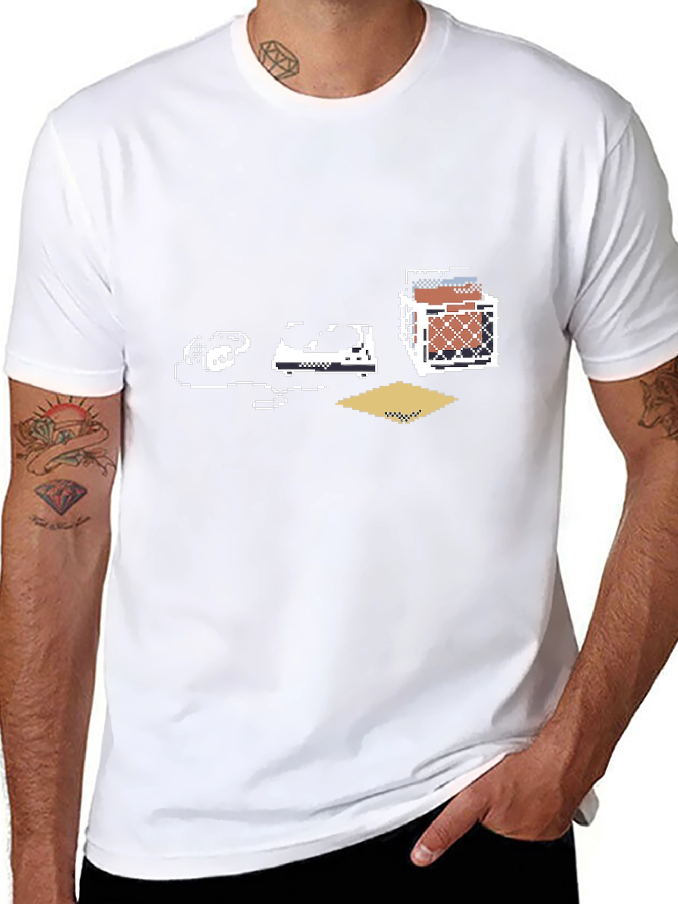 8-Bit DJ Graphic Tee - Retro Music Lover Shirt