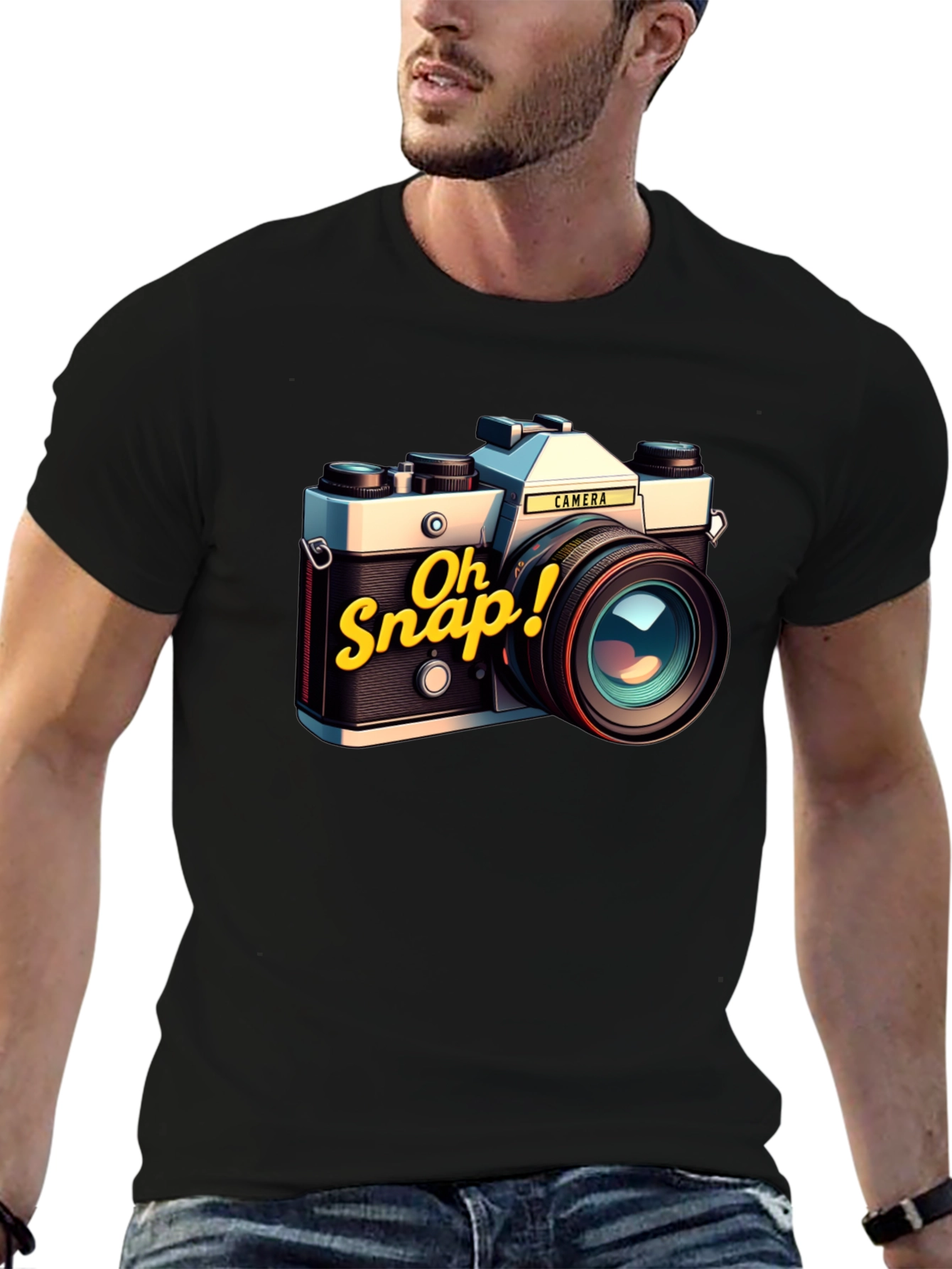 Retro Camera T-Shirt - Oh Snap!