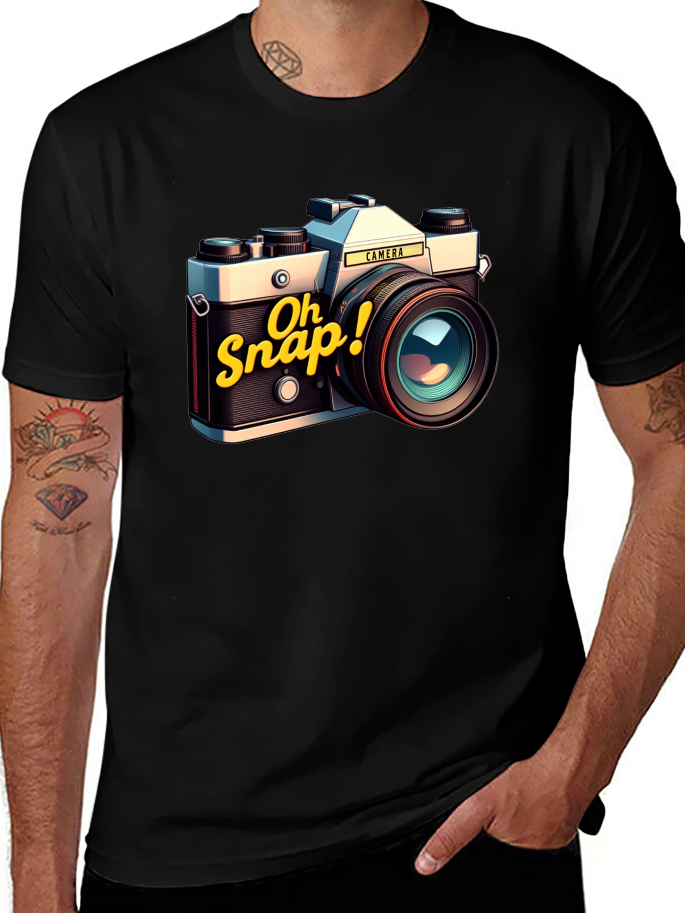 Retro Camera T-Shirt - Oh Snap!