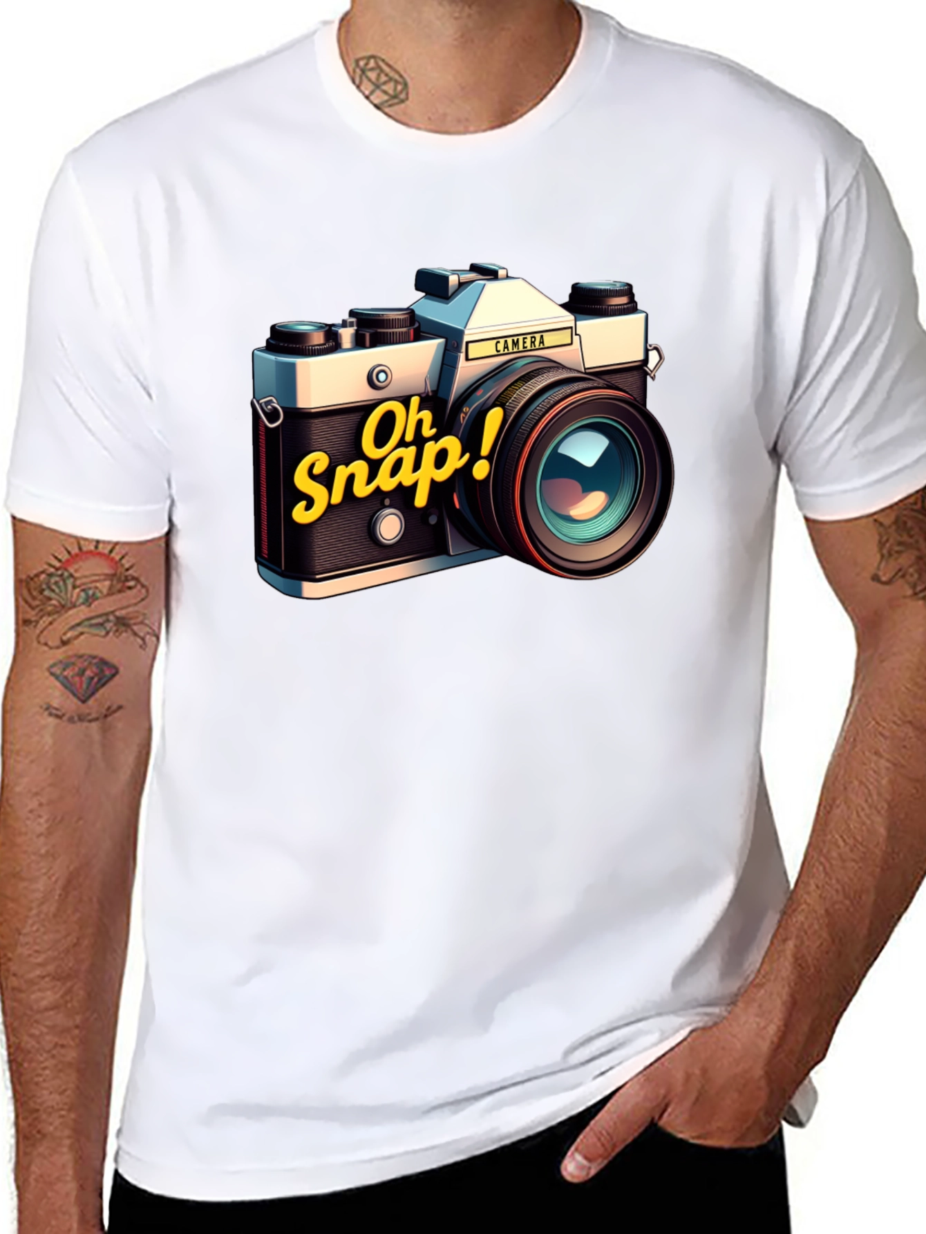Retro Camera T-Shirt - Oh Snap!