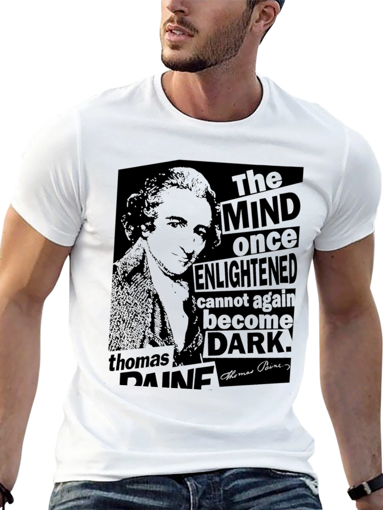 Thomas Paine Graphic Tee - The Mind Once Enlightened