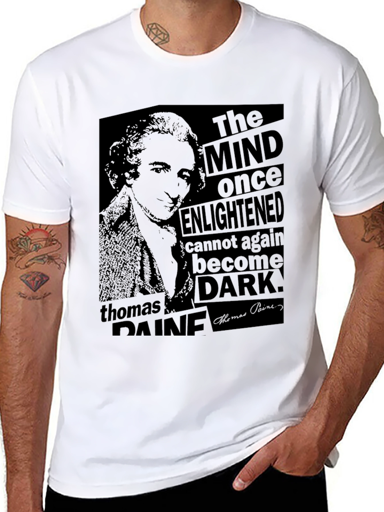 Thomas Paine Graphic Tee - The Mind Once Enlightened