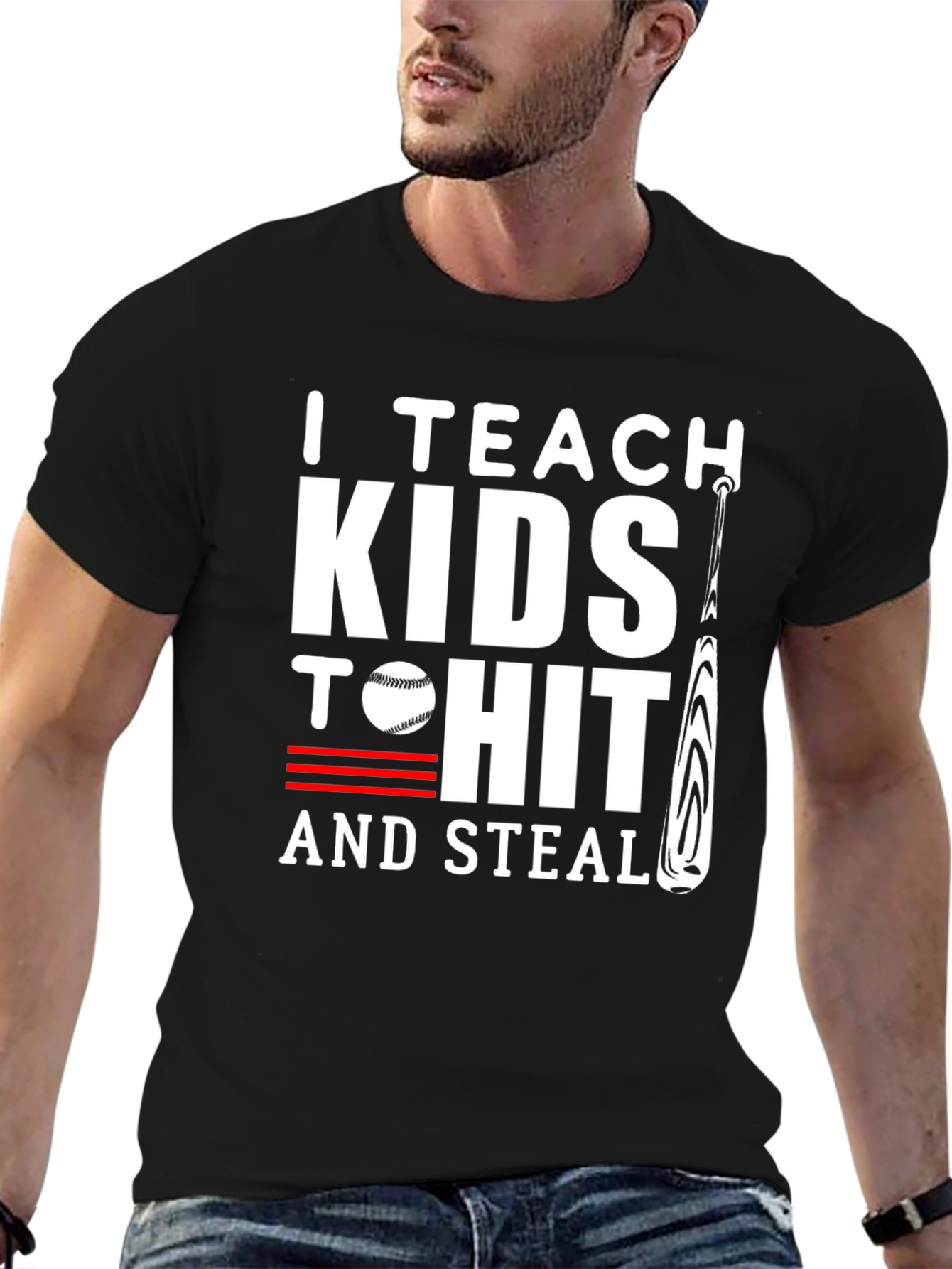 I Teach Kids to Hit and Steal Baseball T-Shirt