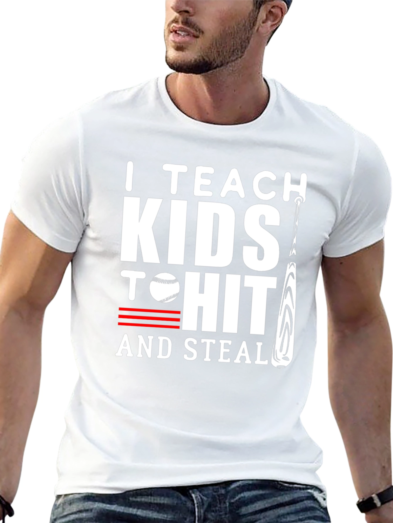 I Teach Kids to Hit and Steal Baseball T-Shirt